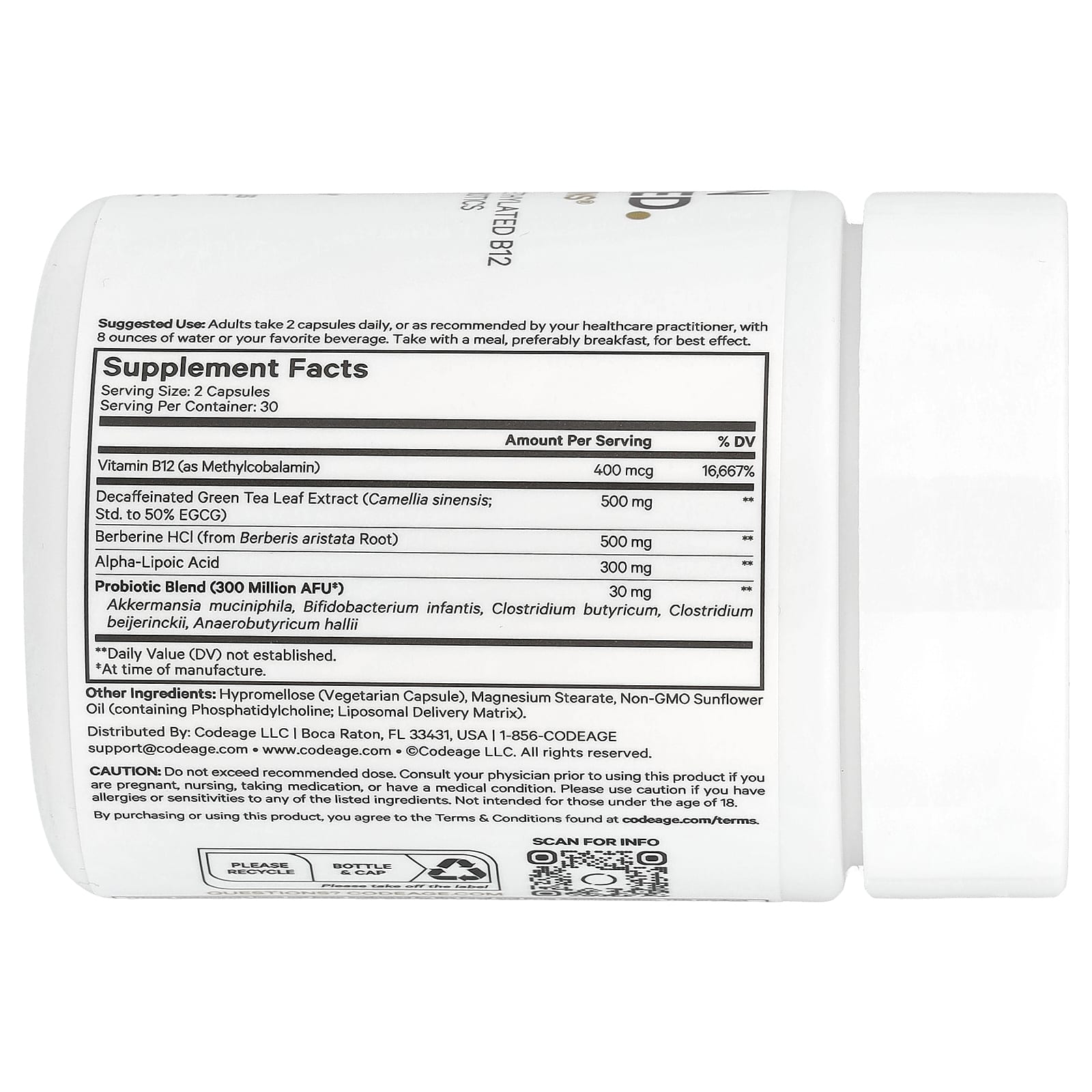 Codeage, M-Burn Optimized, 60 растительных капсул