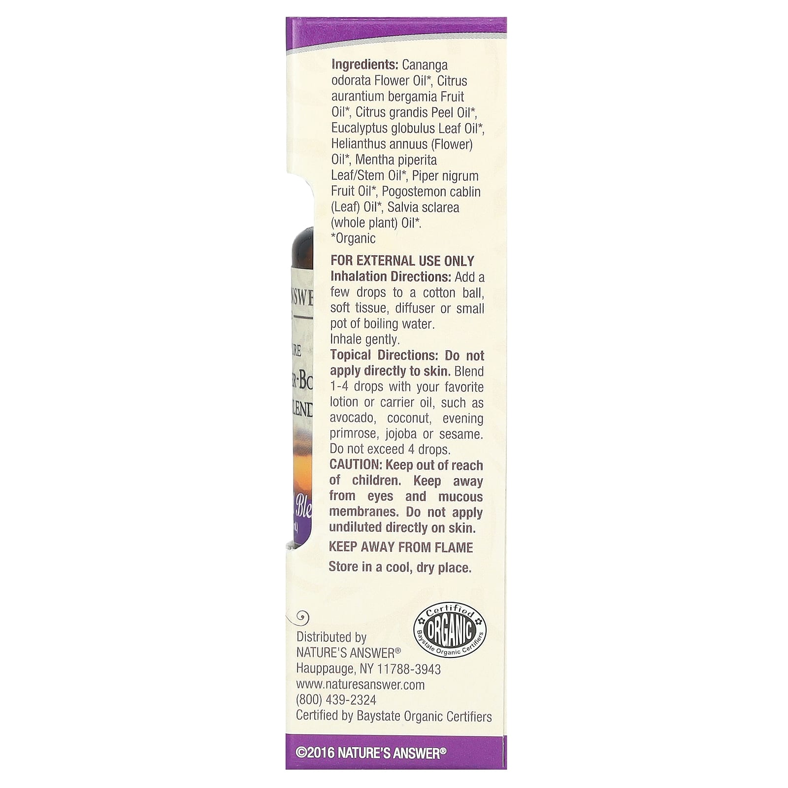 Nature's Answer, органическая смесь эфирных масел, Vitality Ener-Boost, 15 мл (0,5 жидк. унции)