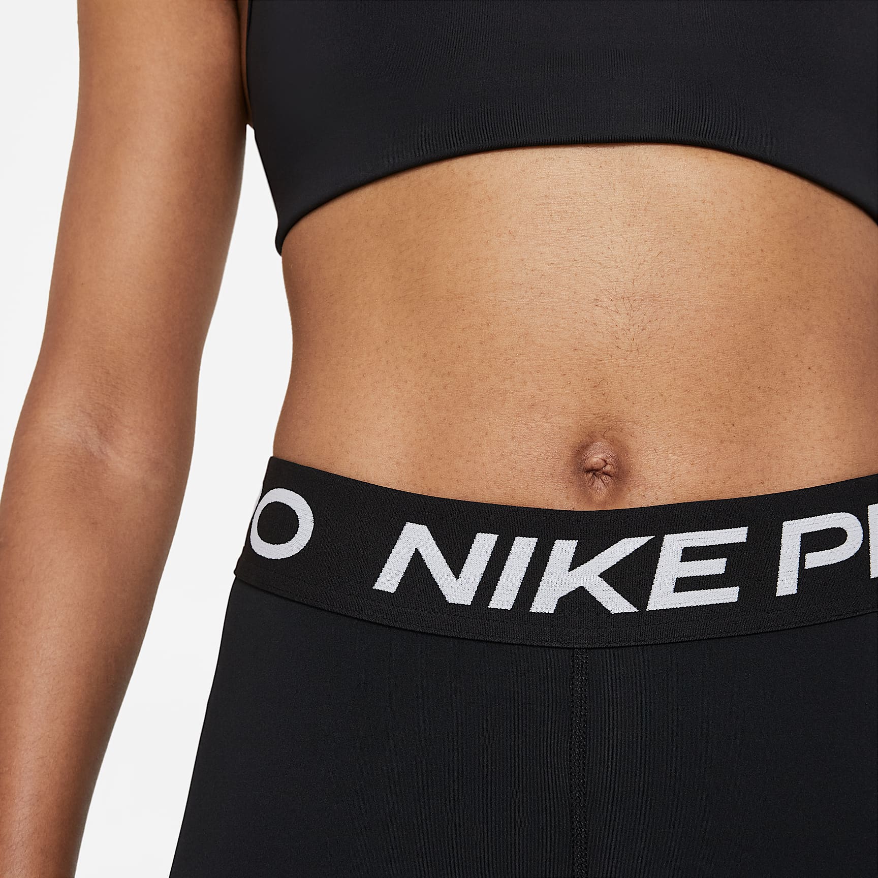 Nike Pro Women's Mid-Rise Crop Mesh-Panel Leggings