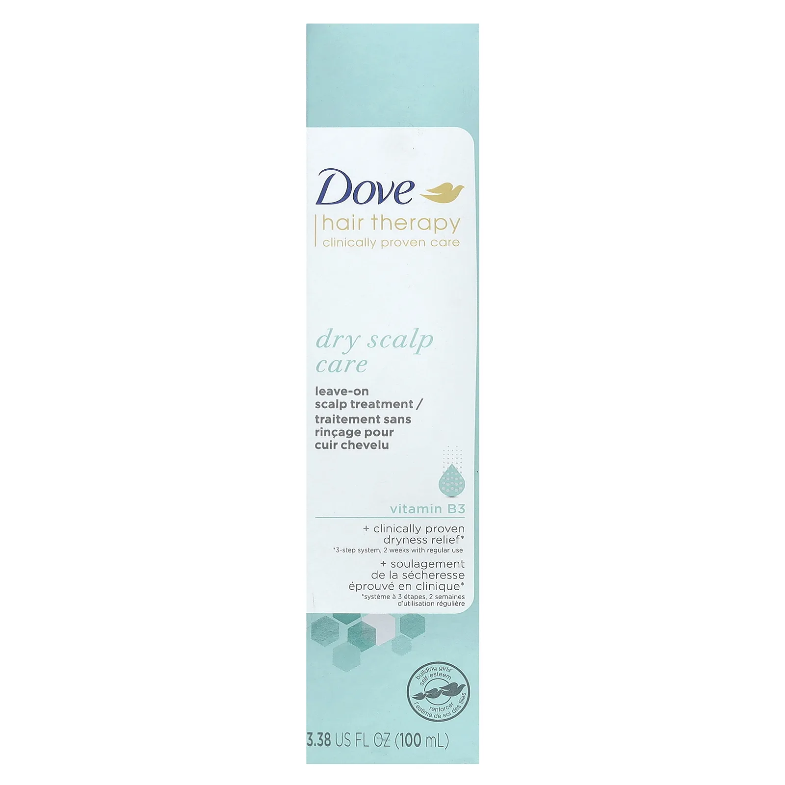 Dove, Hair Therapy, несмываемое средство для ухода за сухой кожей головы с витамином B3, 100 мл (3,38 жидк. Унции)