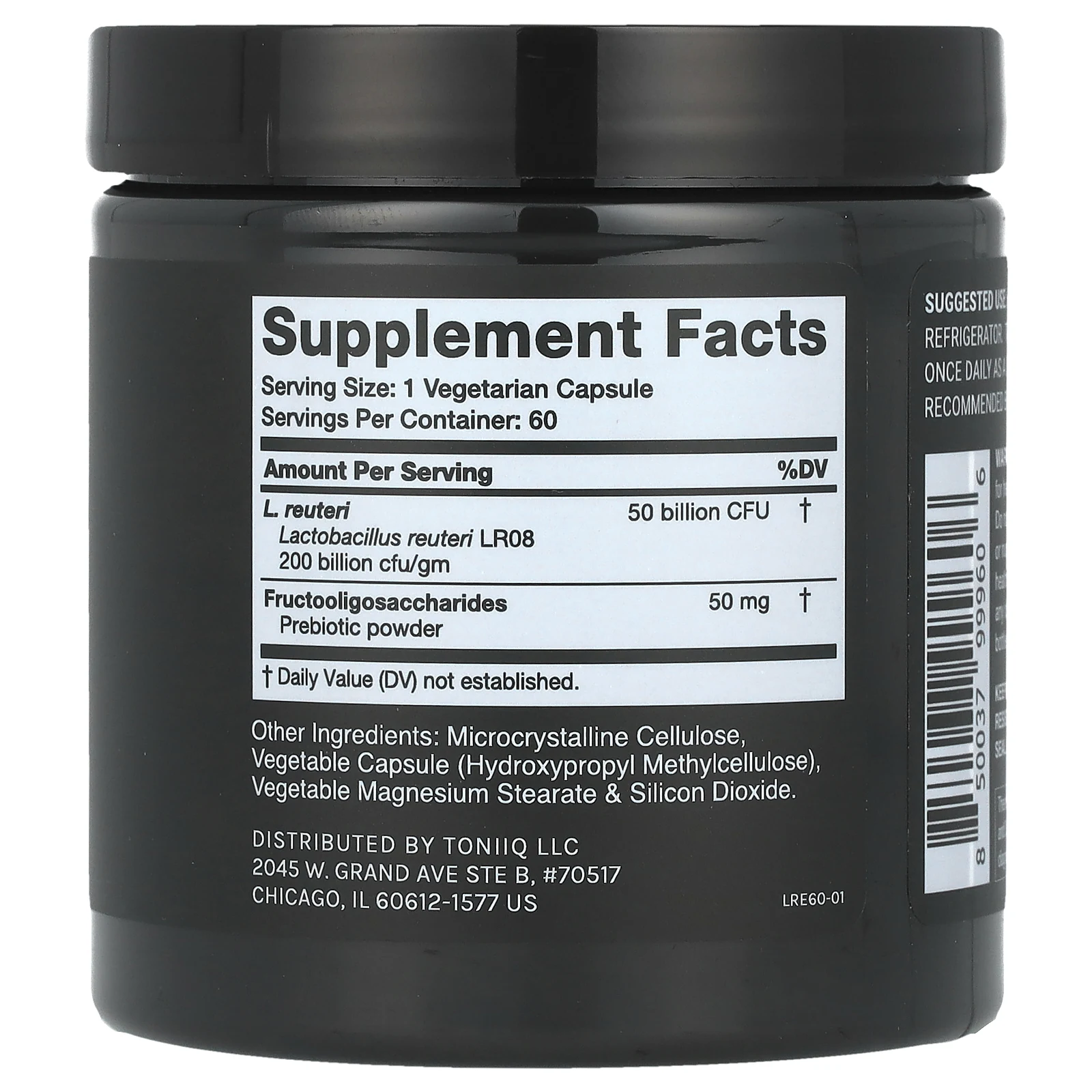 Toniiq, Лактобактерии реутери, 50 млрд КОЕ, 60 капсул