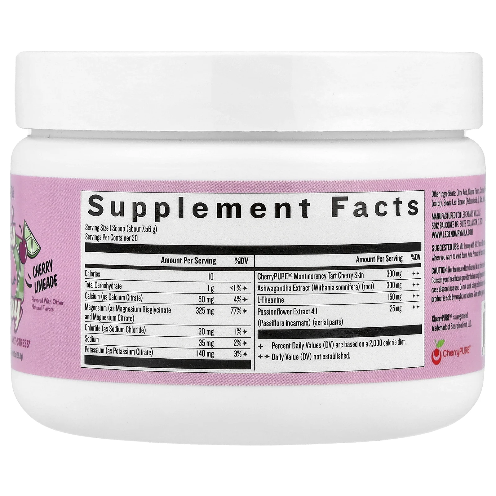 Legendairy Milk, She's Sleepy, вишневый лаймад, 226,8 г (8 унций)