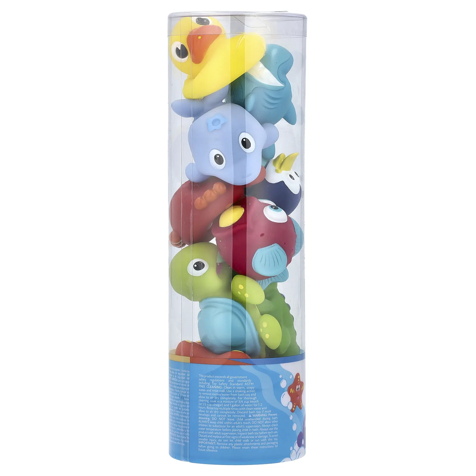 Nuby, Little Squirts, веселые сквиртеры для ванны, для детей от 6 месяцев, 10 шт.