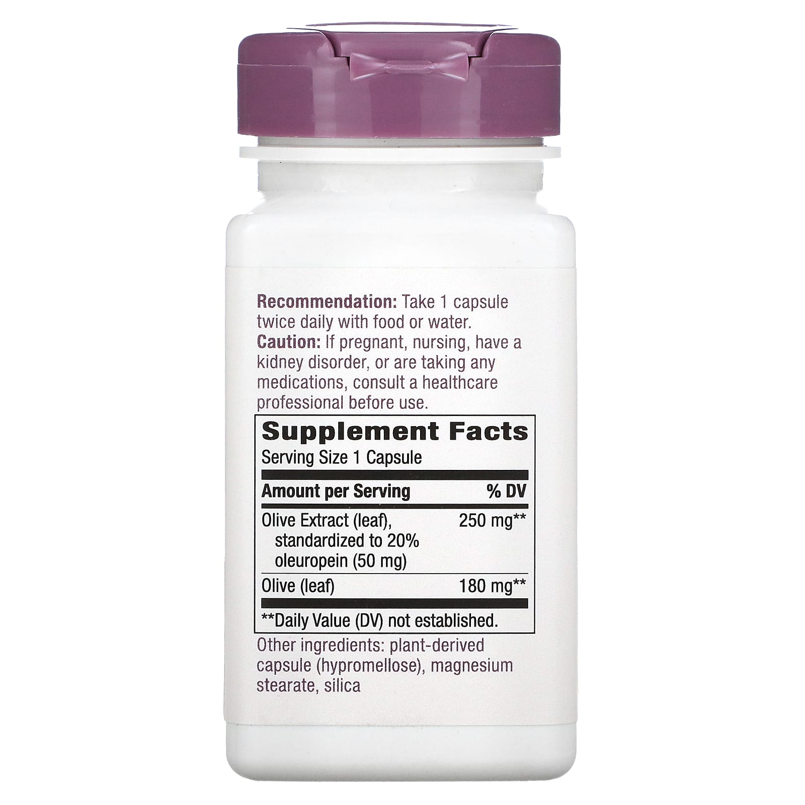 Nature's Way, премиальный экстракт, листья оливкового дерева, с повышенной силой действия, 250 мг, 60 веганских капсул