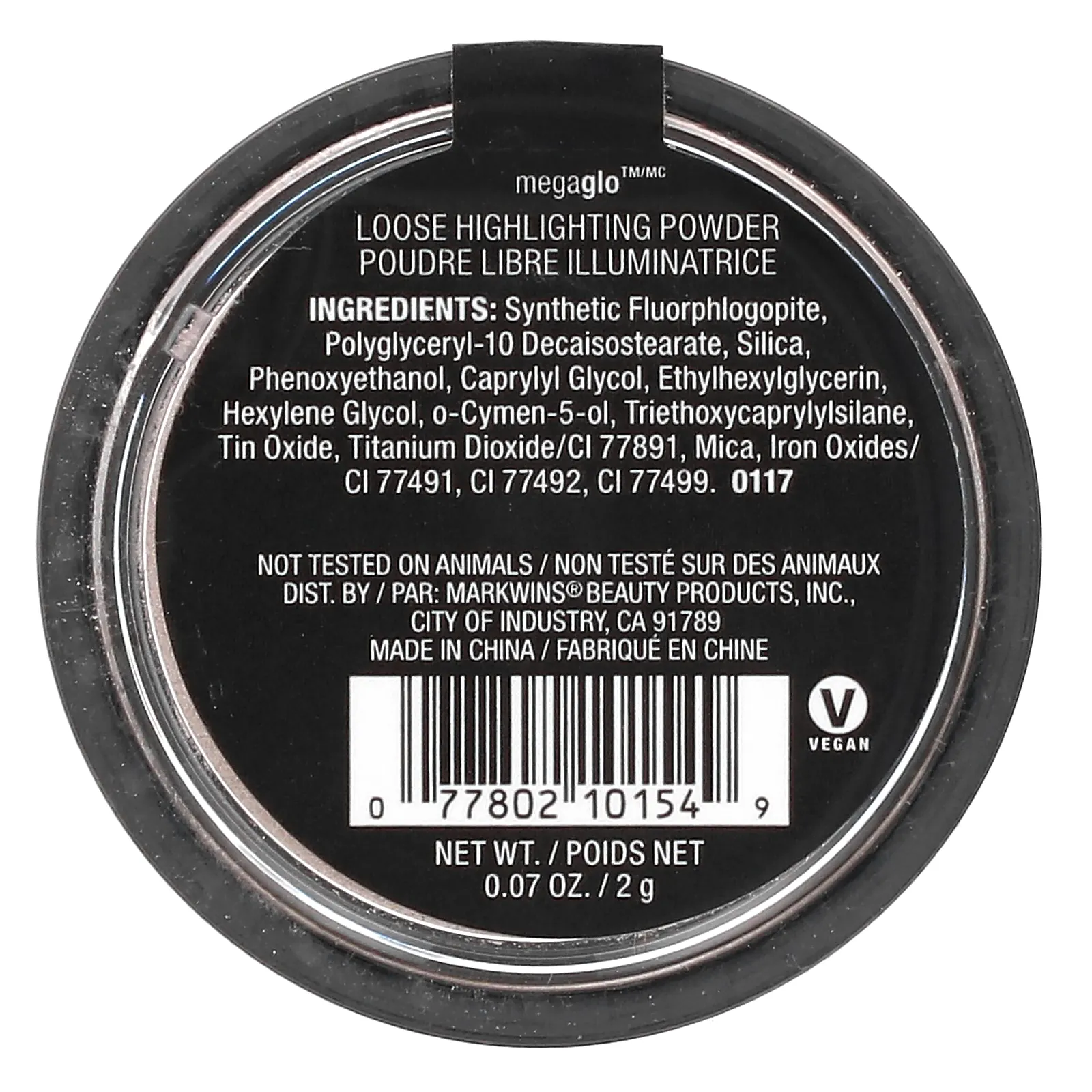 wet n wild, MegaGlo, рассыпчатая пудра-хайлайтер, 1110154M I'm So Lit, 2 г (0,07 унции)