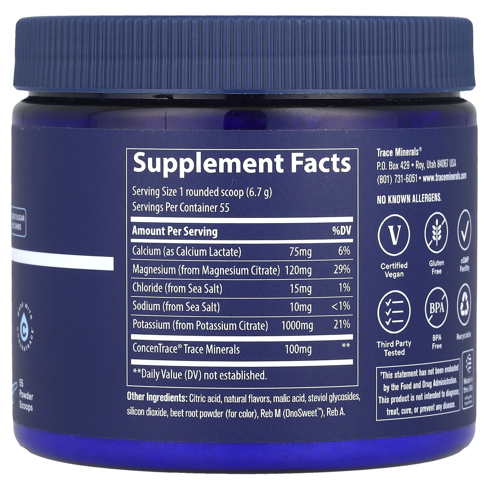 Trace, Keto Electrolyte Powder, клубничный лимонад, 369 г (13 унций)