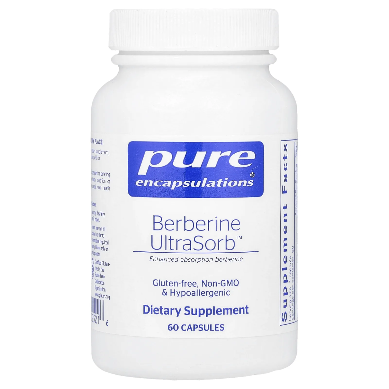 Pure Encapsulations, Berberine UltraSorb ™, 550 мг, 60 капсул