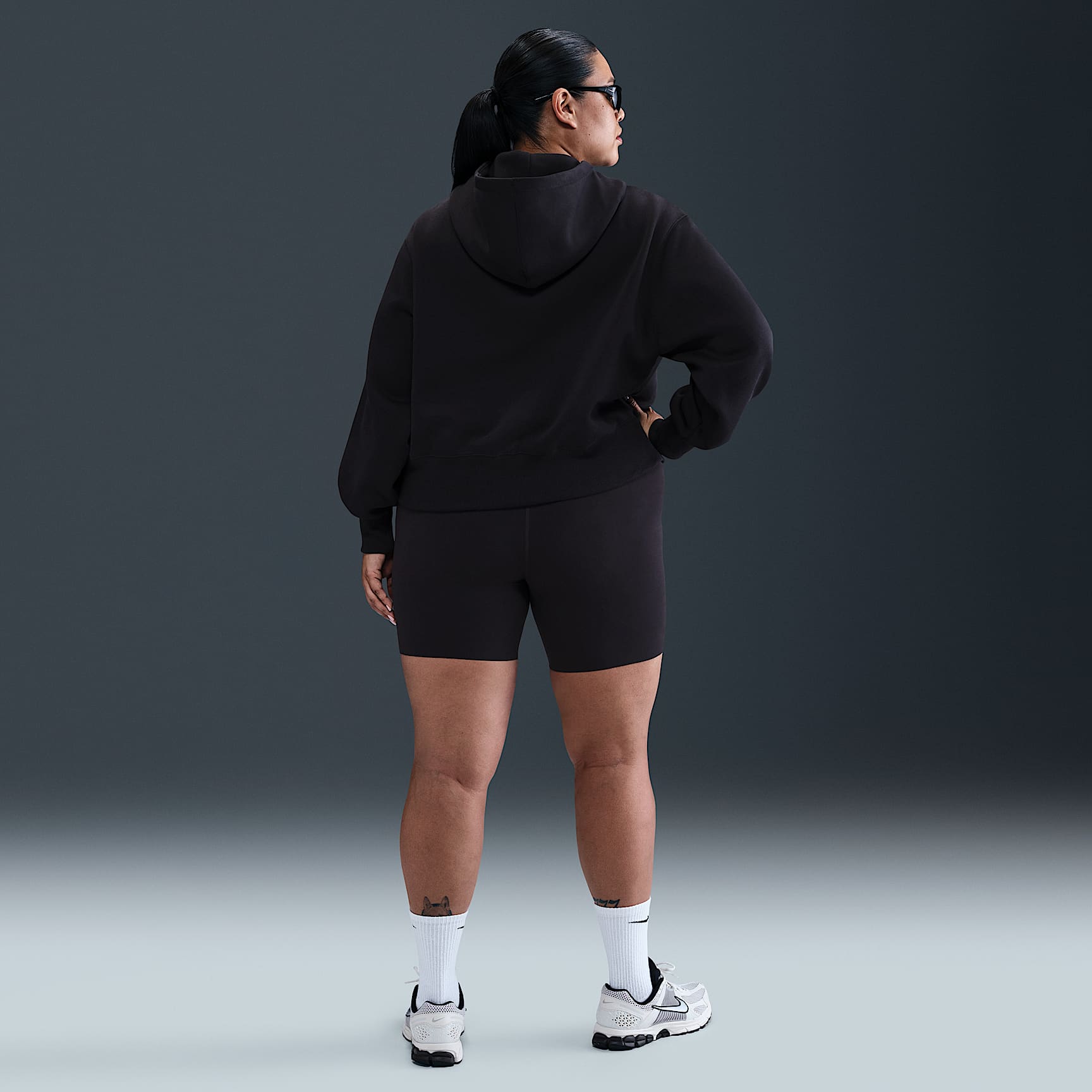 Nike Sportswear Phoenix Fleece Women's Loose Cropped Full-Zip Hoodie (Plus Size)