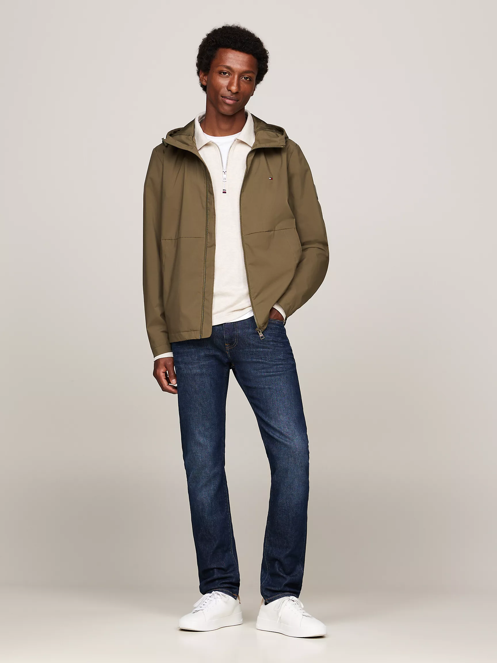 Мужская куртка Tommy Hilfiger, Водоотталкивающая куртка с капюшоном