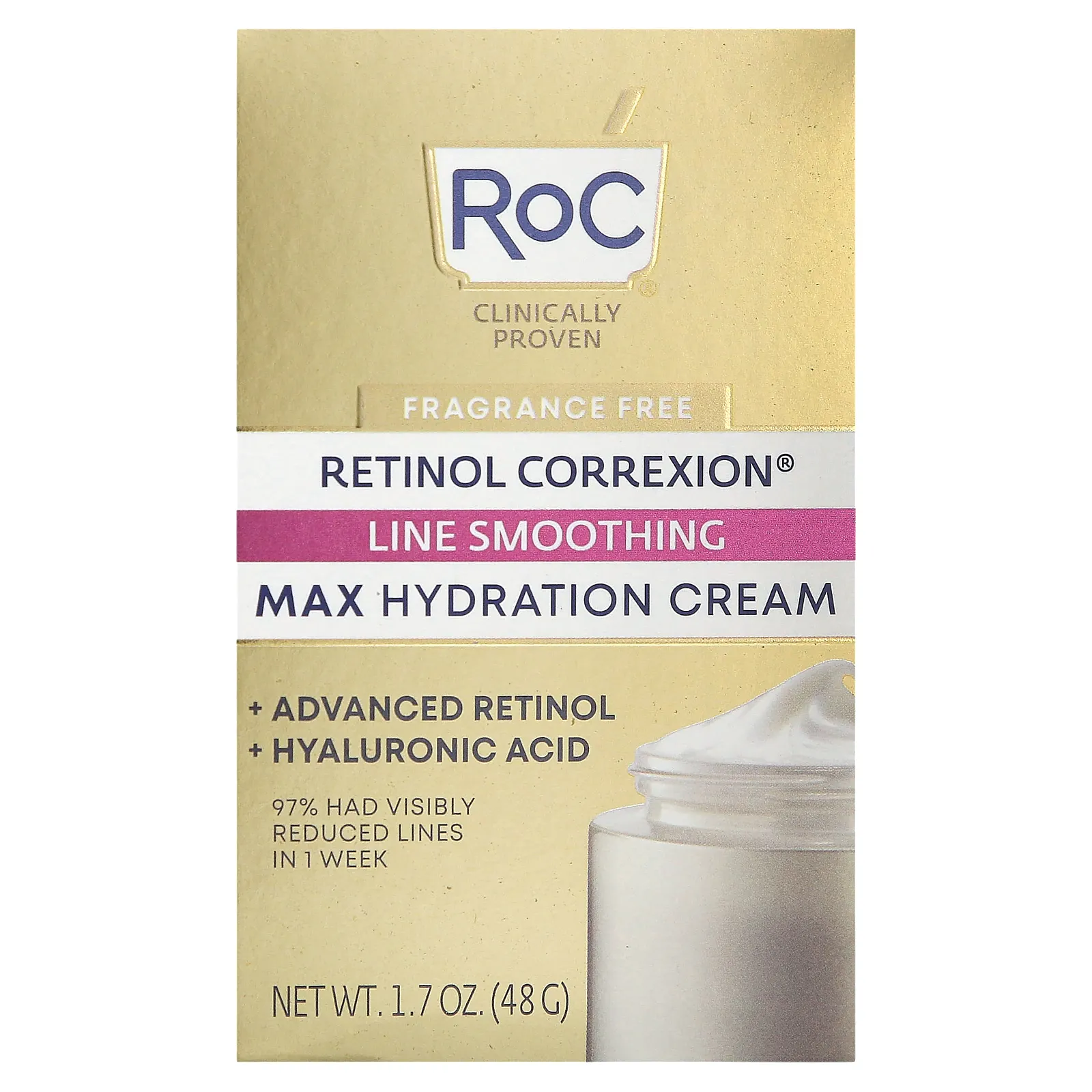 RoC, Retinol Correxion, крем для максимального увлажнения, без отдушек, 48 г (1,7 унции)