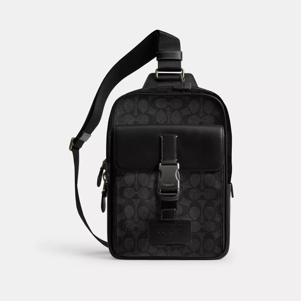 Сумка COACH Track Pack In Signature Canvas