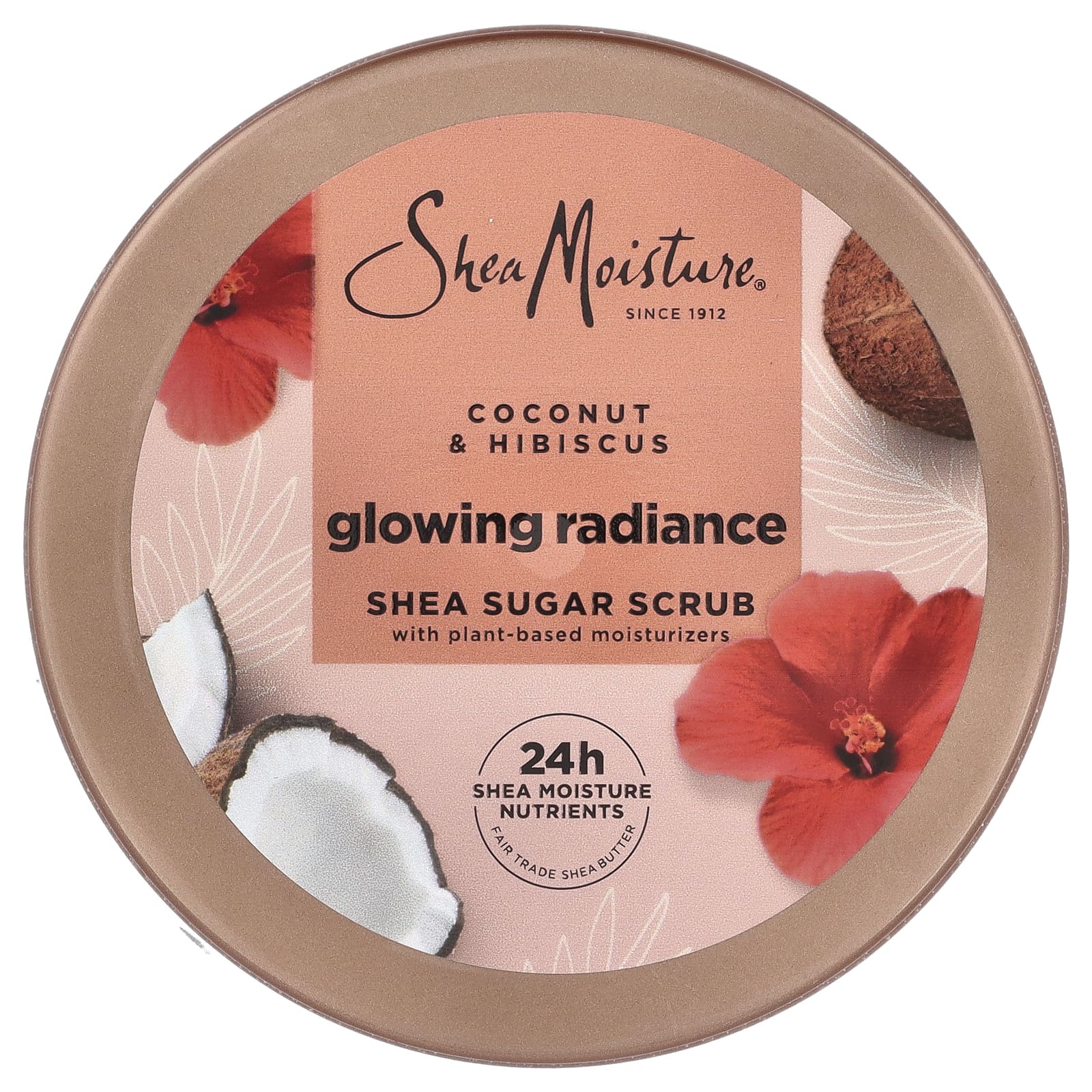 SheaMoisture, Glowing Radiance, сахарный скраб ши, кокос и гибискус, 340 г (12 унций)