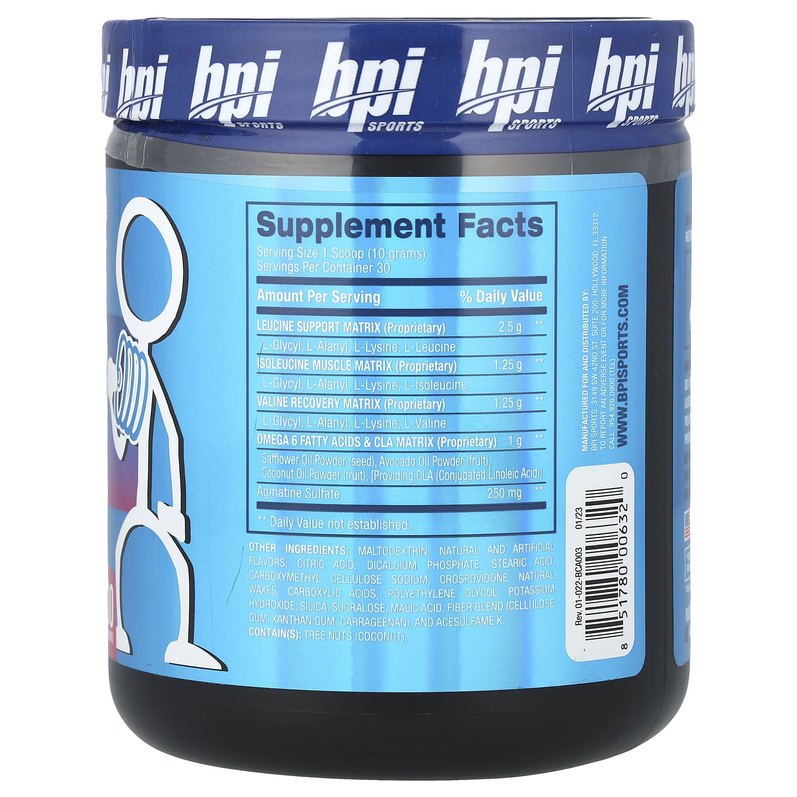 BPI Sports, Best BCAA, голубая малина, 300 г (10,58 унций)
