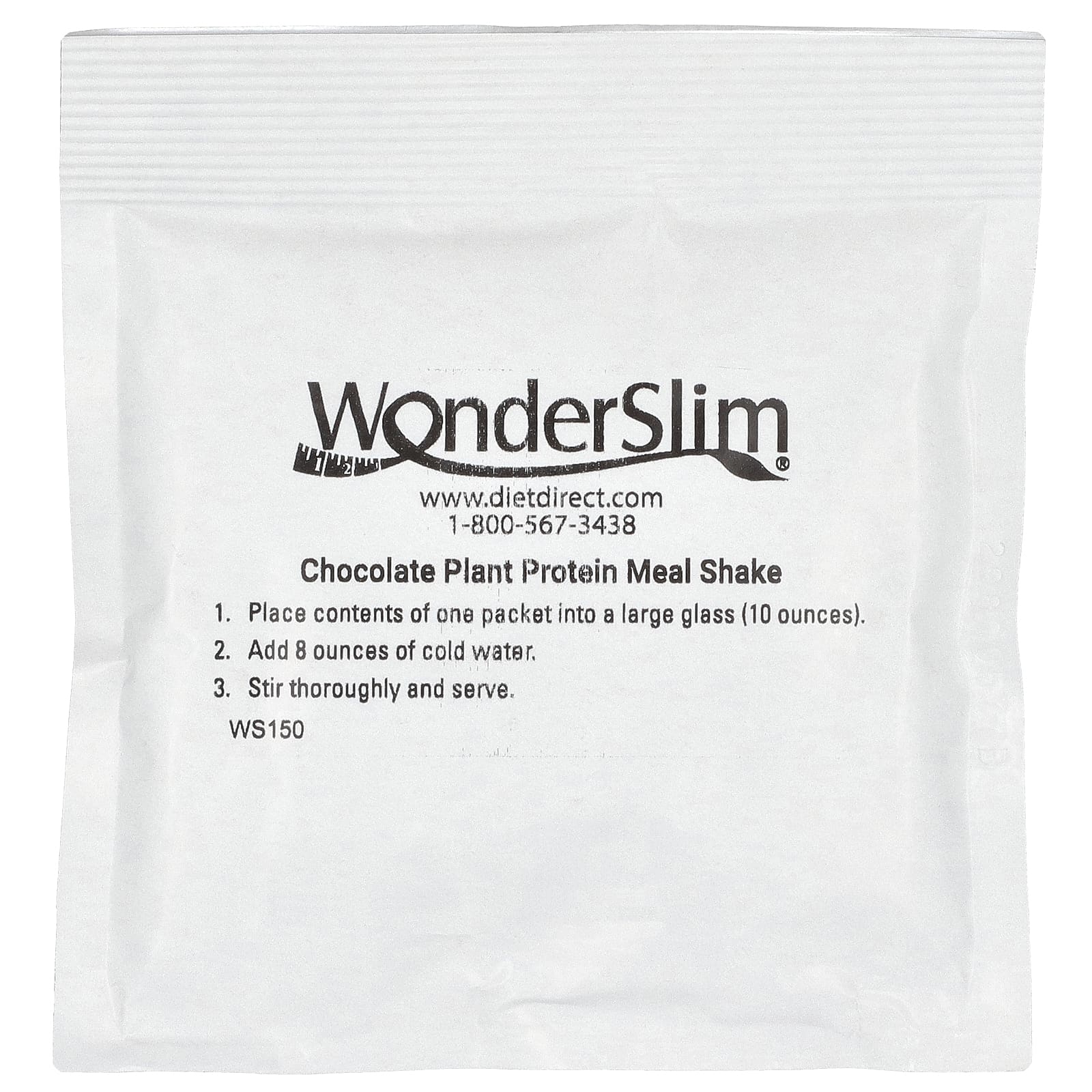 WonderSlim, коктейль из растительных протеинов, со вкусом шоколада, 7 пакетиков по 26 г (0,93 унции)