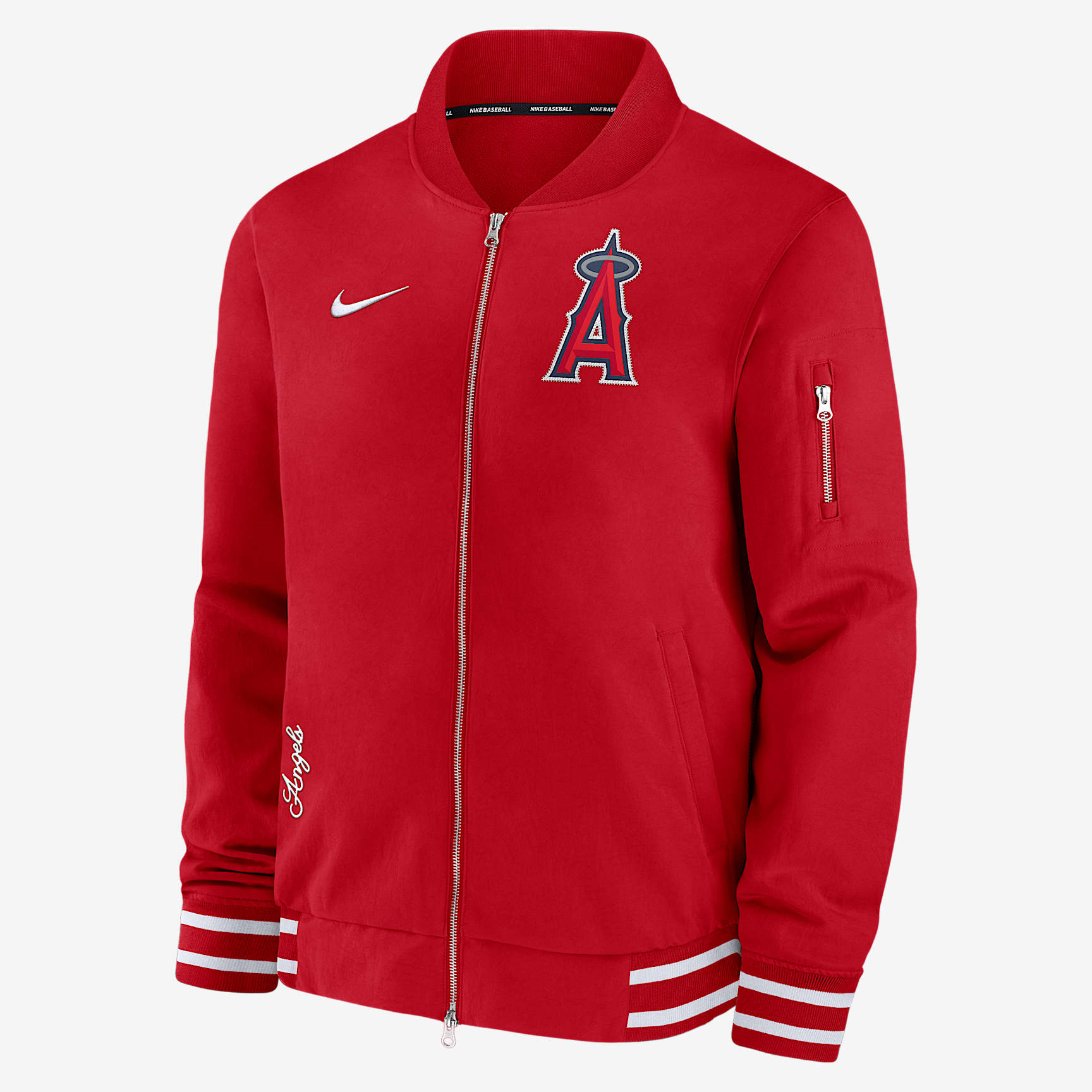 Los Angeles Angels Authentic Collection Men's Nike MLB Full-Zip Bomber Jacket