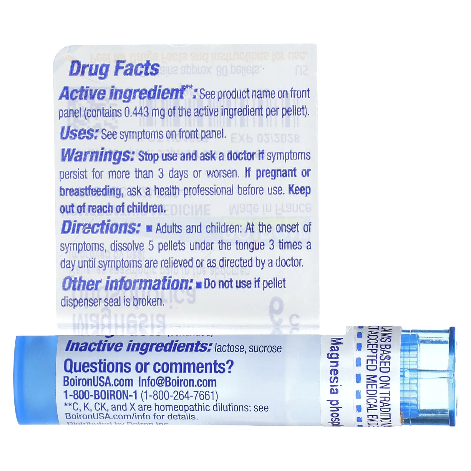 Boiron, Magnesia phosphorica, 6C, прибл. 80 гранул