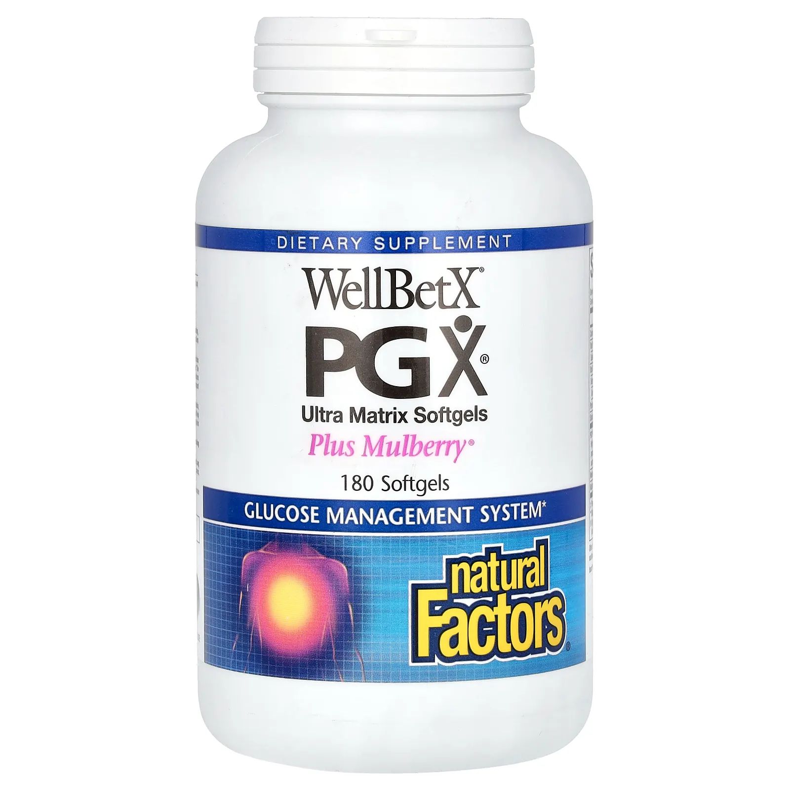 Natural Factors, WellBetX PGX, Plus Mulberry, 180 капсул