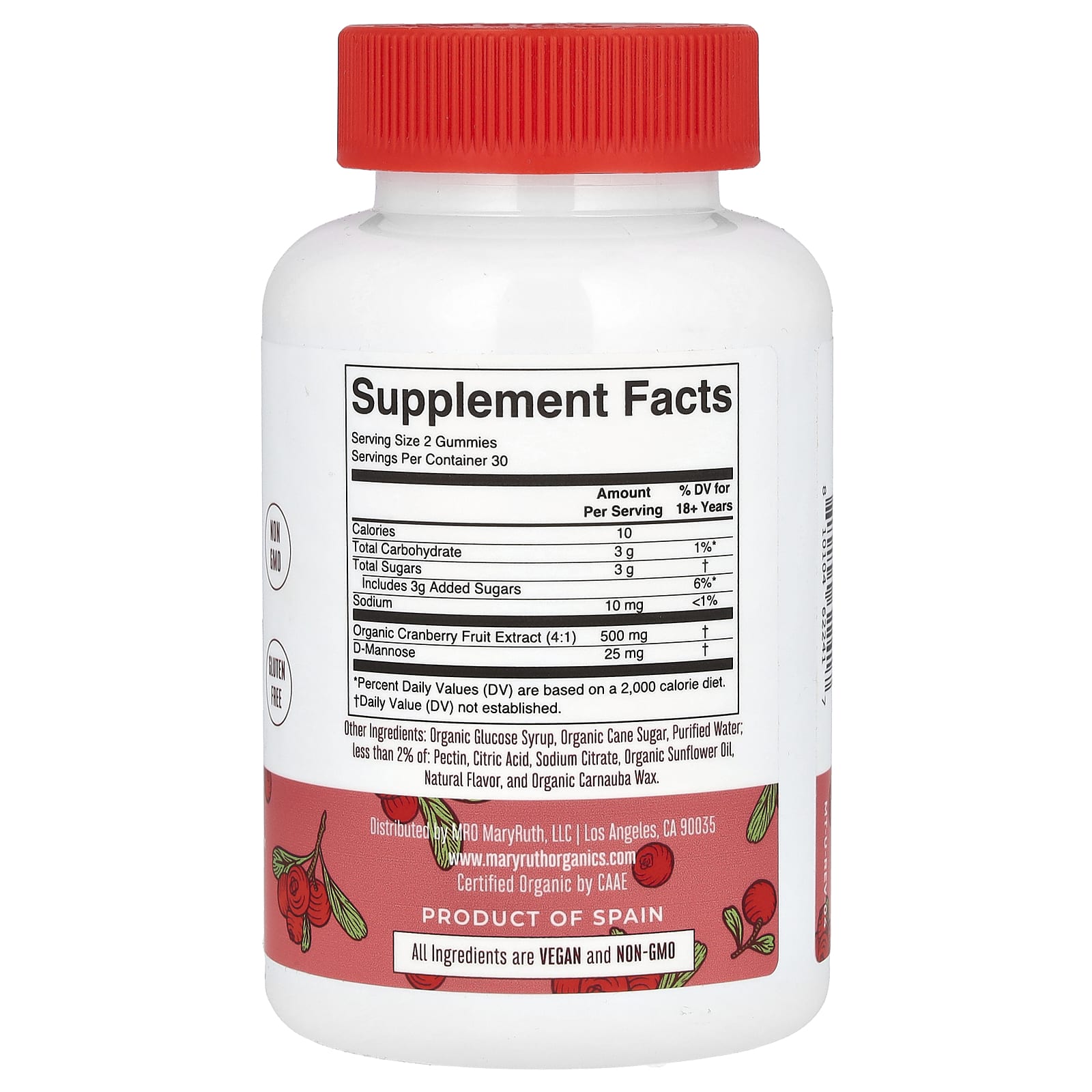 MaryRuth's, Органические жевательные мармеладки с D-маннозой, 60 жевательных таблеток