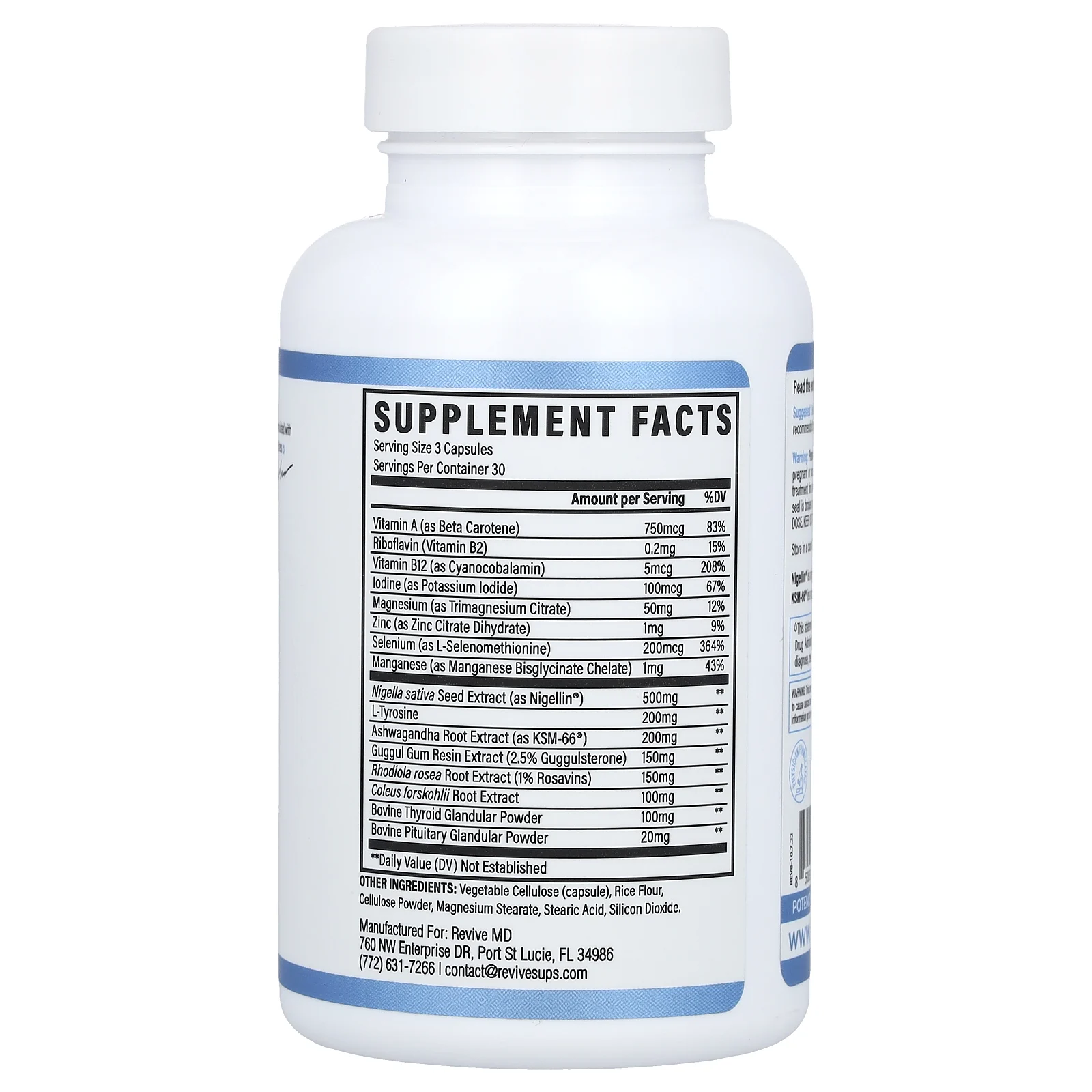 Revive, Thyroid Support, добавка для щитовидной железы, 90 вегетарианских капсул