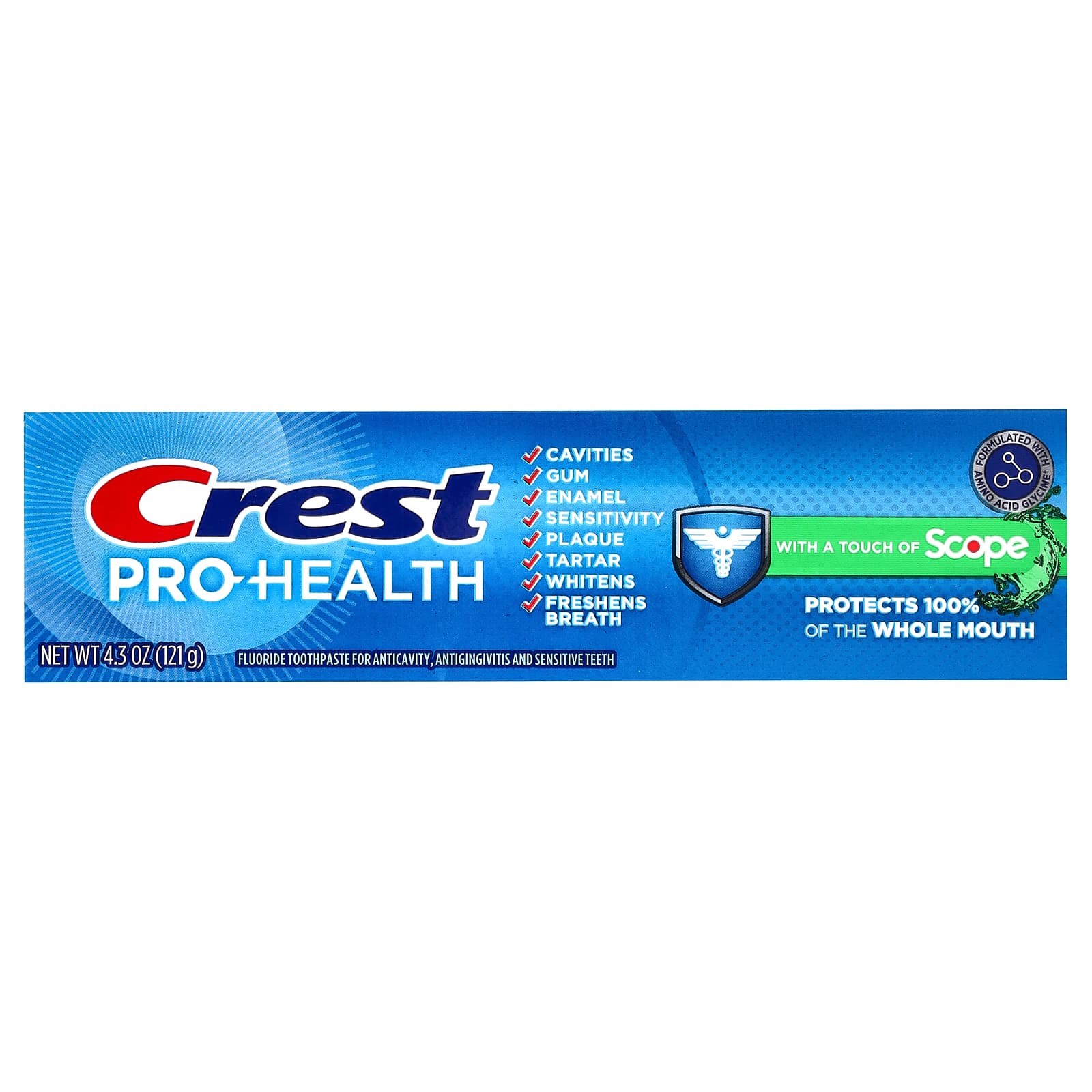 Crest, Pro Health, зубная паста с фторидом, с видимой поверхностью, 121 г (4,3 унции)
