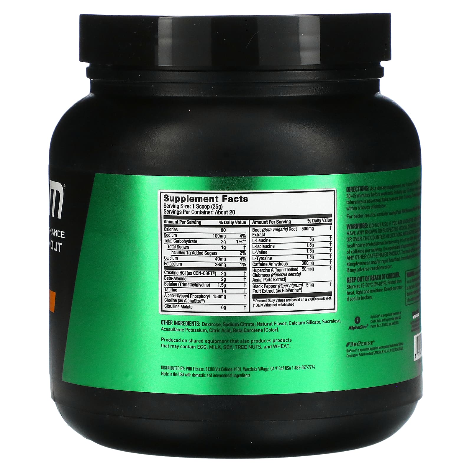 JYM Supplement Science, Pre JYM, перед тренировкой, мандарин, 500 г (1,1 фунта)