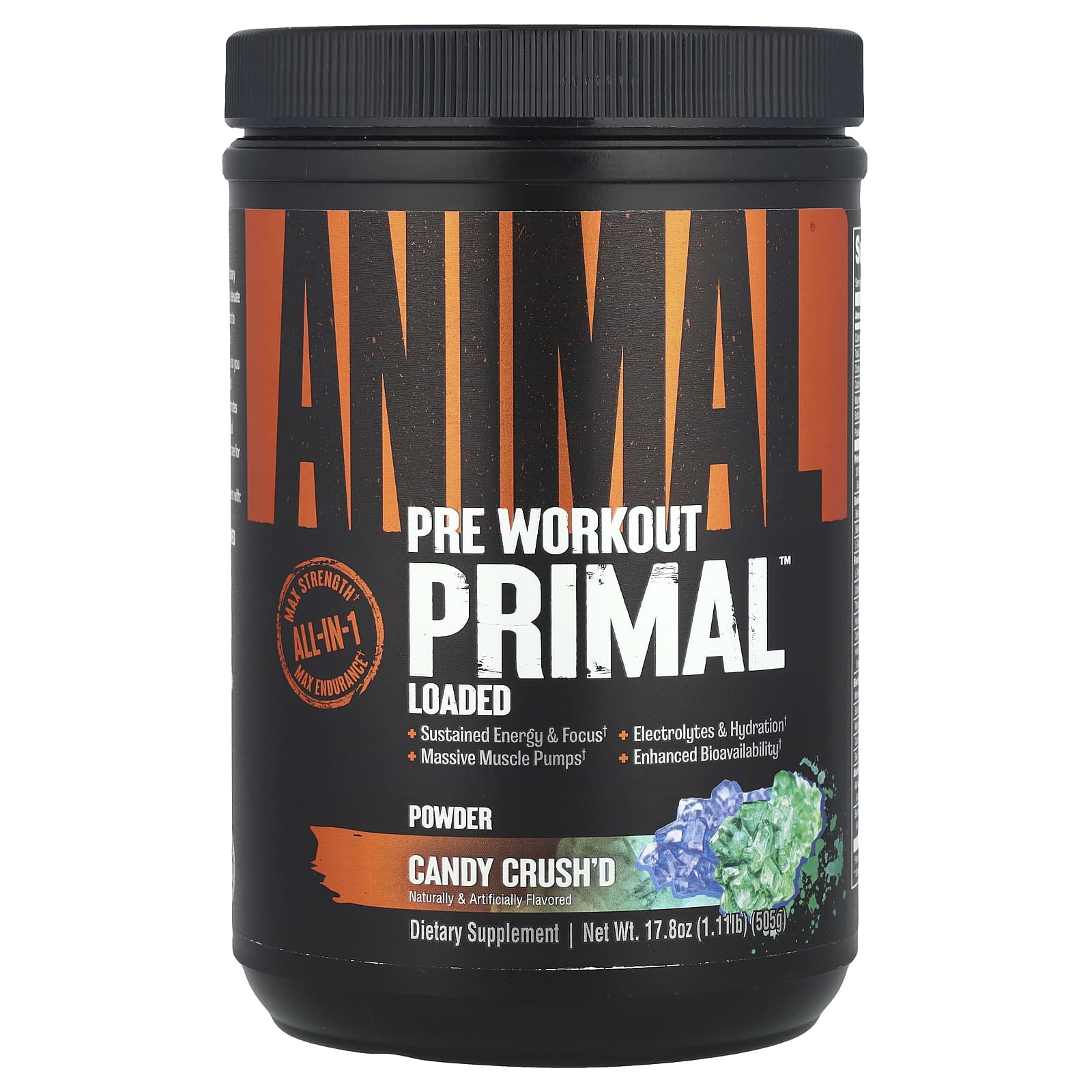 Animal, Pre Workout Primal ™, порошок, Candy Crush'd, 505 г (1,11 фунта)