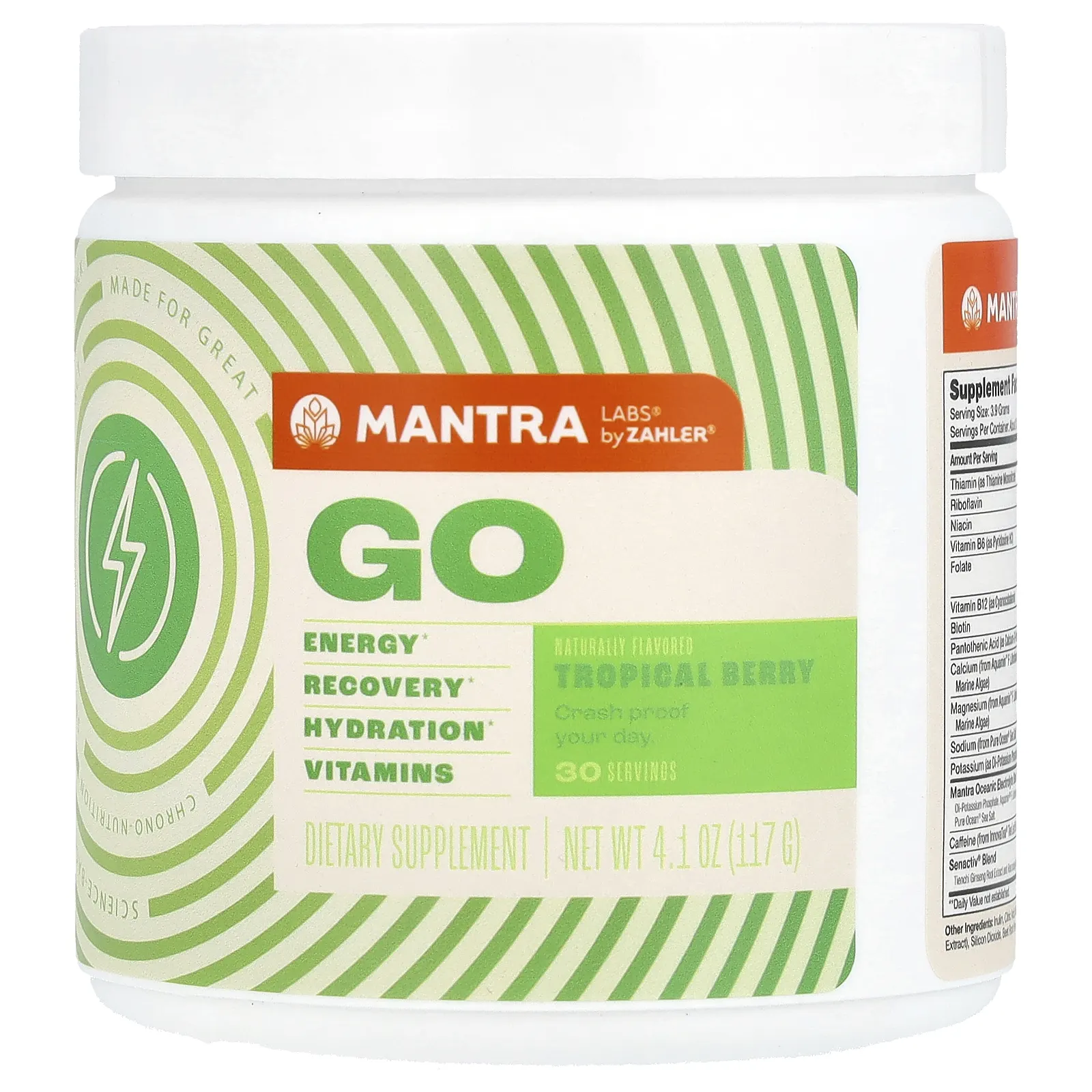 Zahler, Mantra Labs, Go, Tropical Berry, 4.1 oz (117 g)