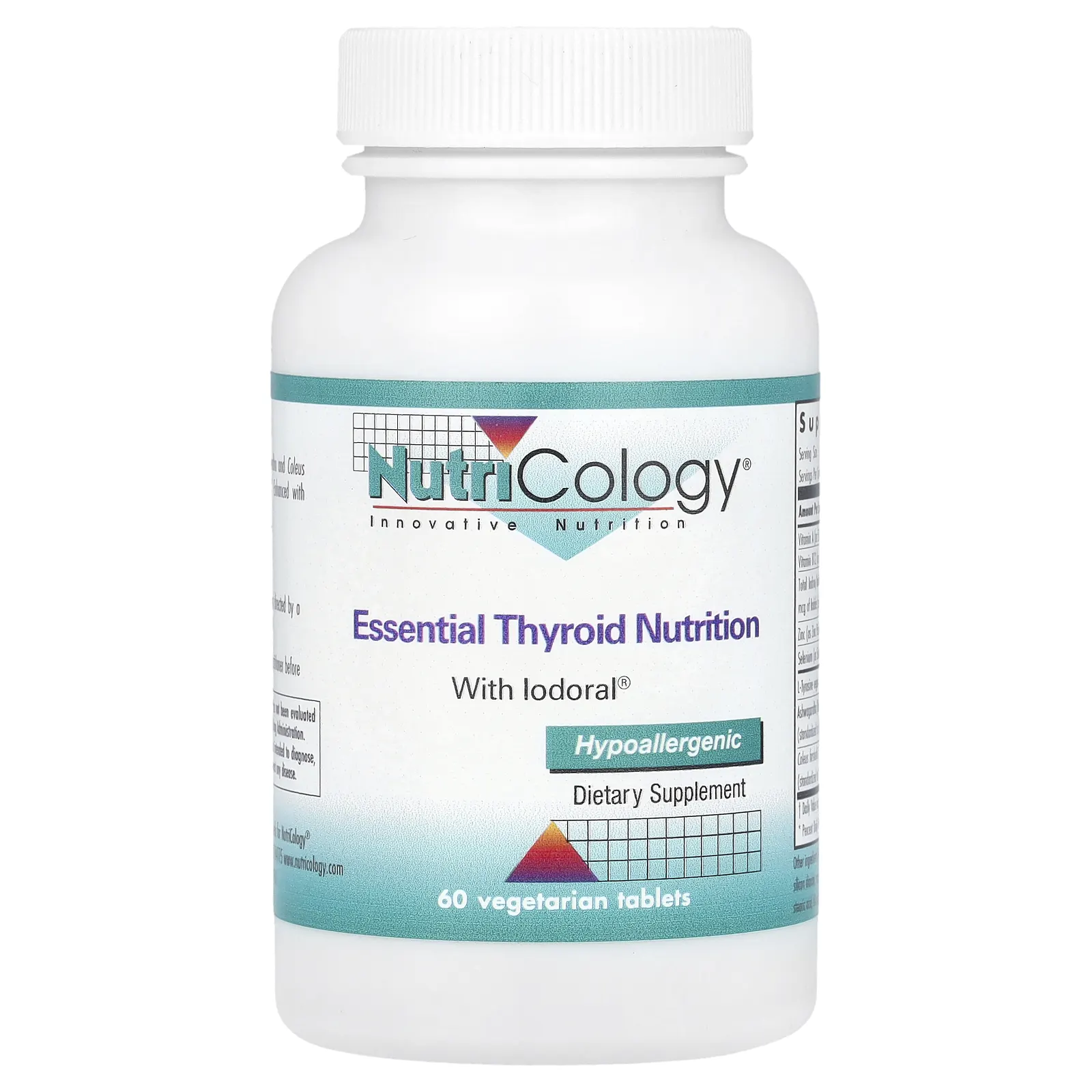 Nutricology, Essential Thyroid Nutrition с йодоралом, 60 вегетарианских таблеток