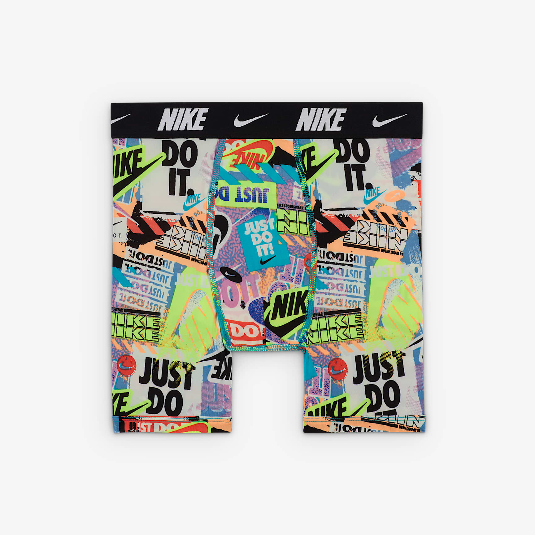 Nike Dri-FIT Big Kids' Printed Long Boxer Briefs (2-Pack)