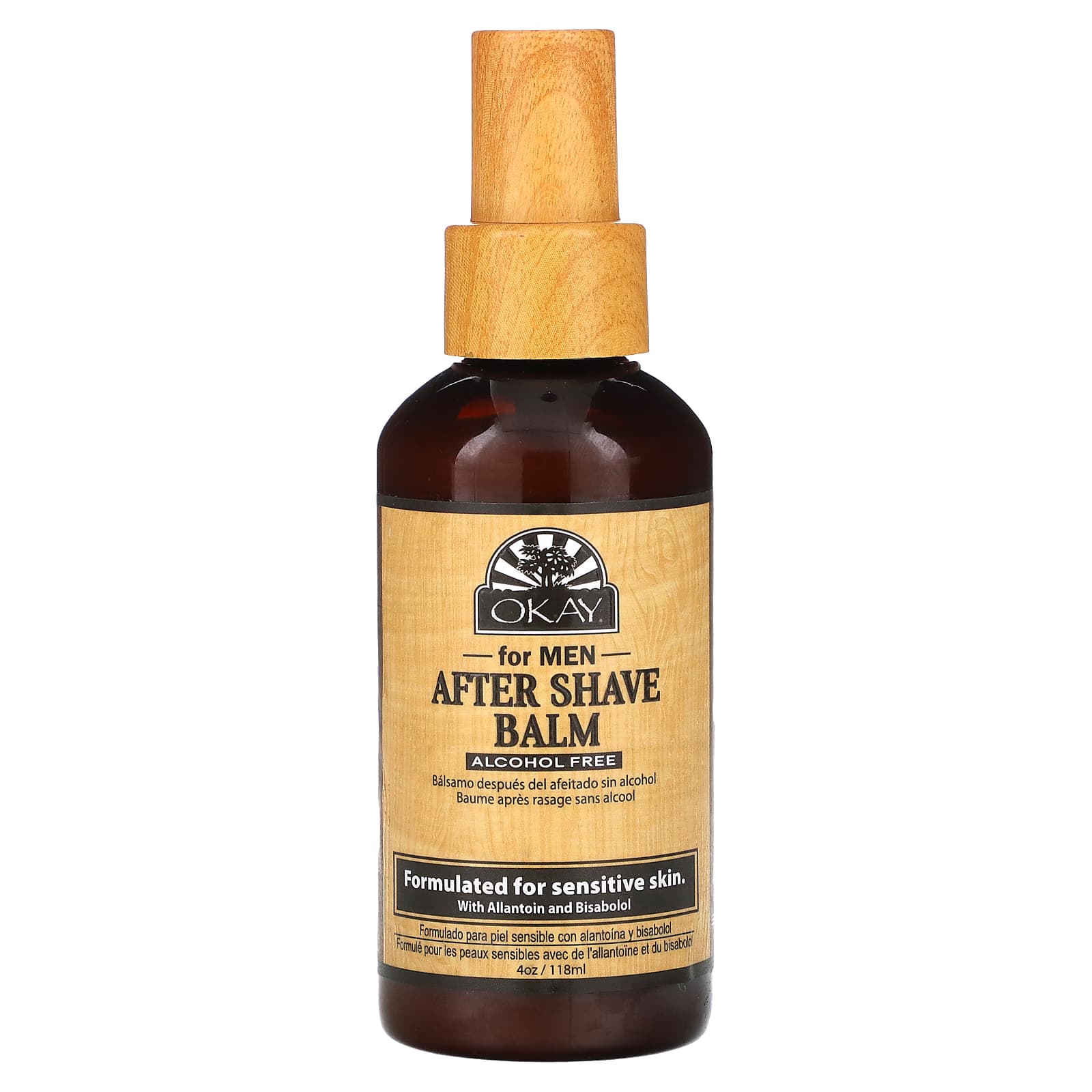 Okay Pure Naturals, Бальзам после бритья для мужчин, без спирта, 118 мл (4 унции)