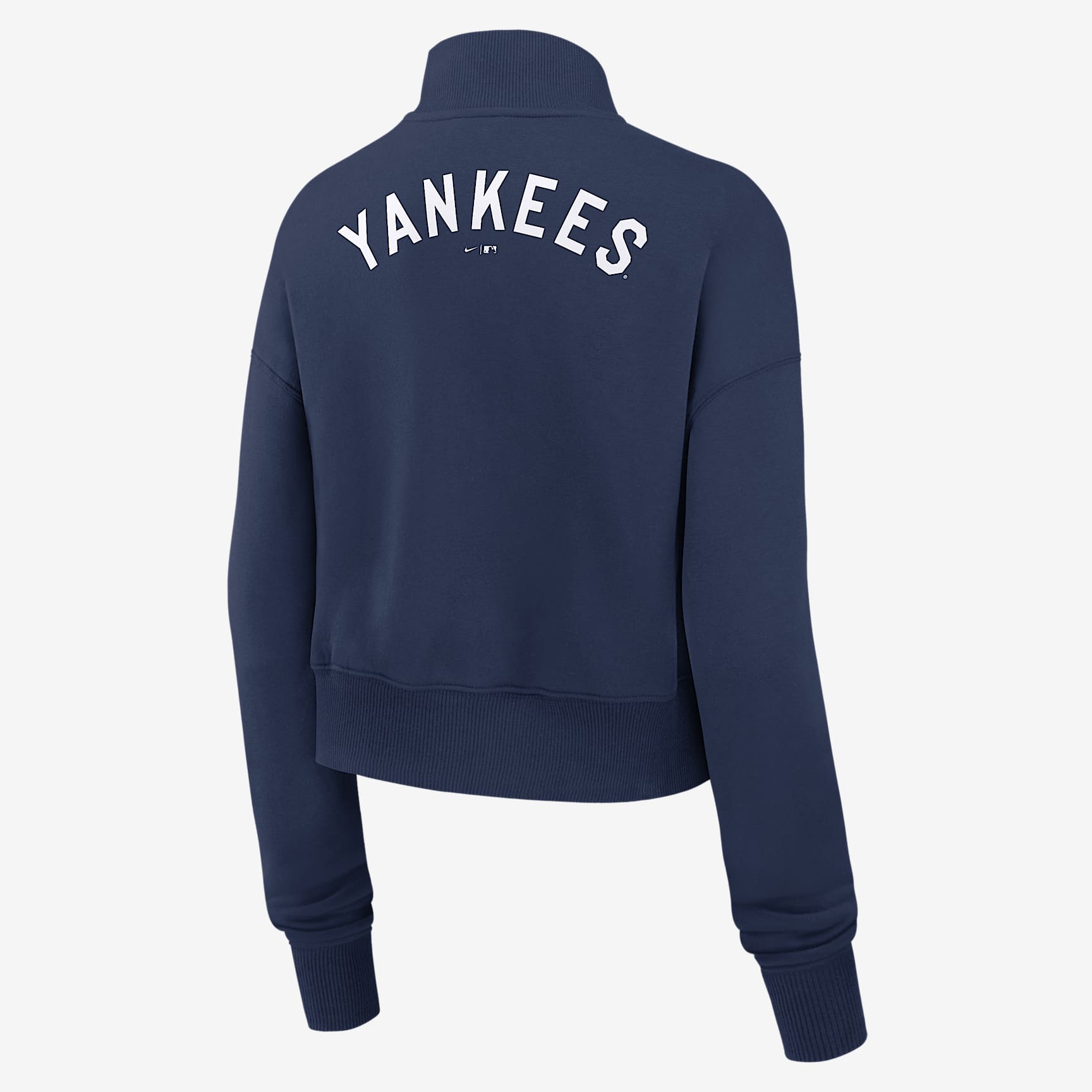 New York Yankees Cooperstown Phoenix Women's Nike MLB Cropped 1/2-Zip Crew