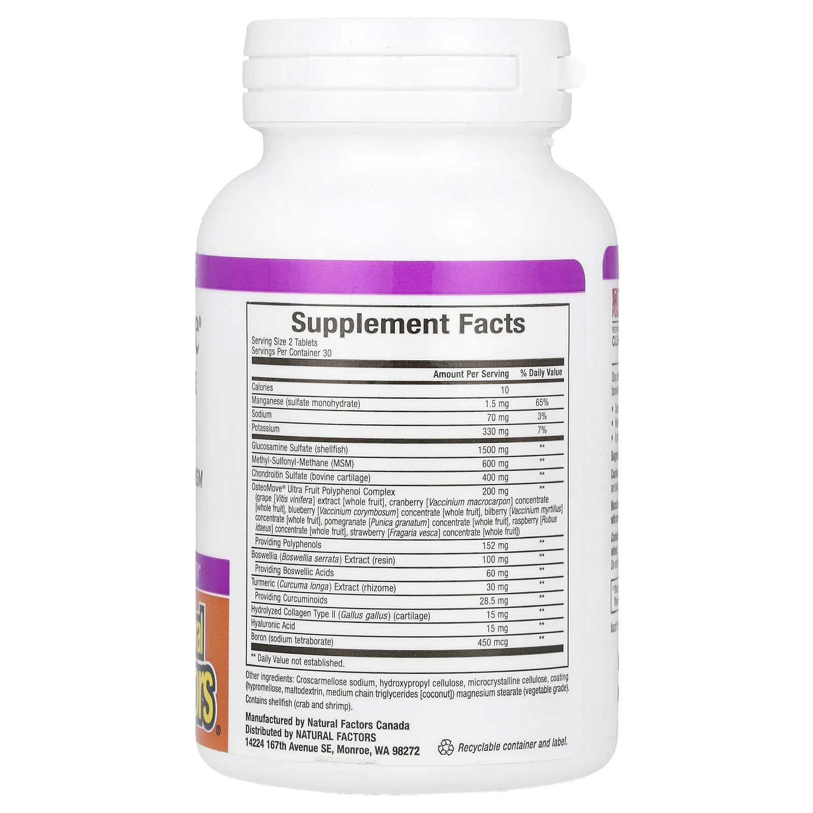 Natural Factors, OsteoMove, усиленное средство для суставов, 60 таблеток