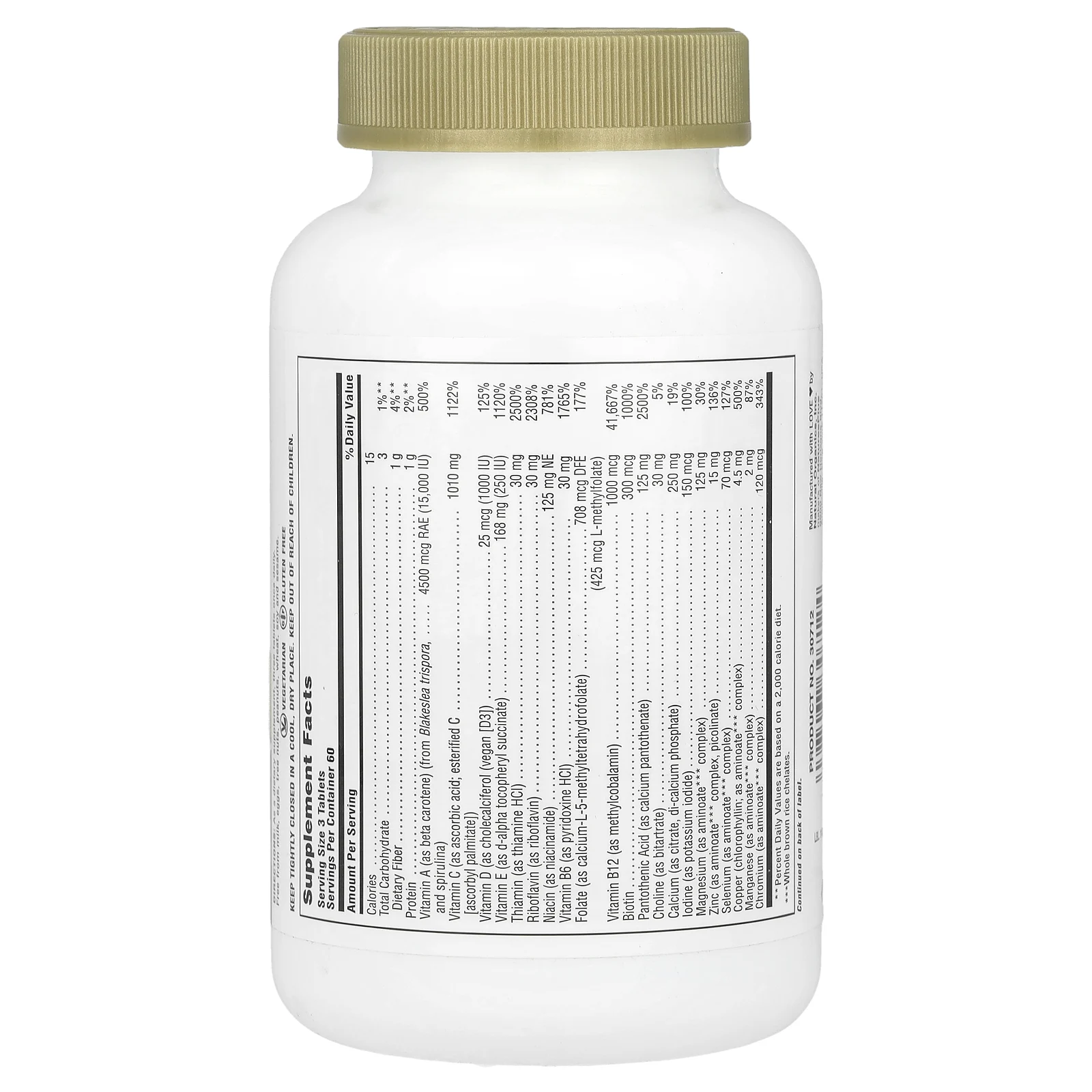 NaturesPlus, Source Of Life Gold Tablets, мультивитаминная добавка, 180 таблеток