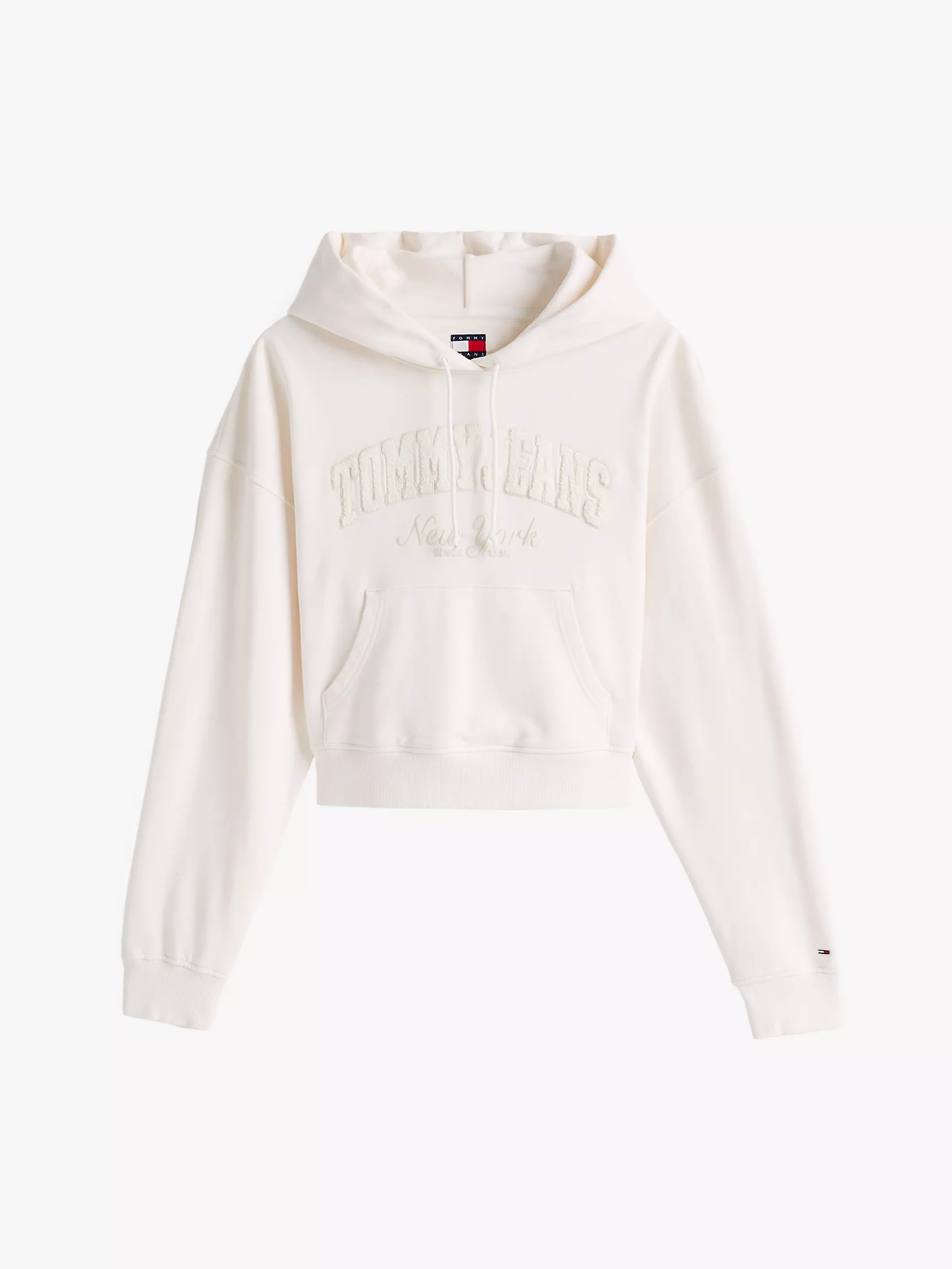 Женское худи Tommy Hilfiger, Укороченное худи с флокированным логотипом