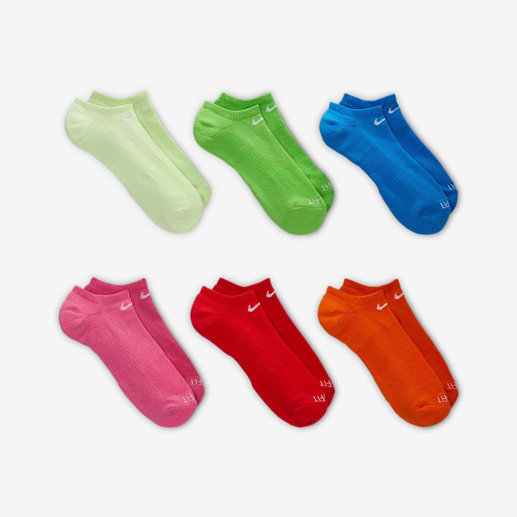 Nike Everyday Plus Cushioned Training No-Show Socks (6 Pairs)