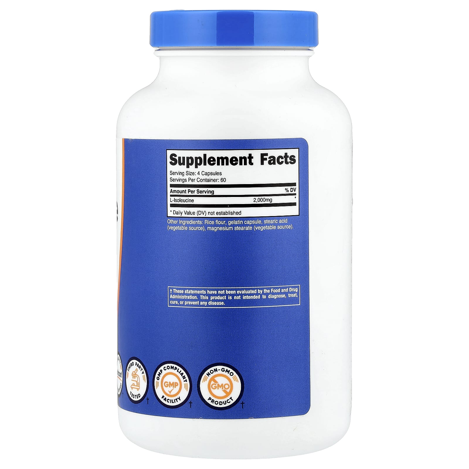 Nutricost, L-изолейцин, 240 капсул (500 мг в 1 капсуле)