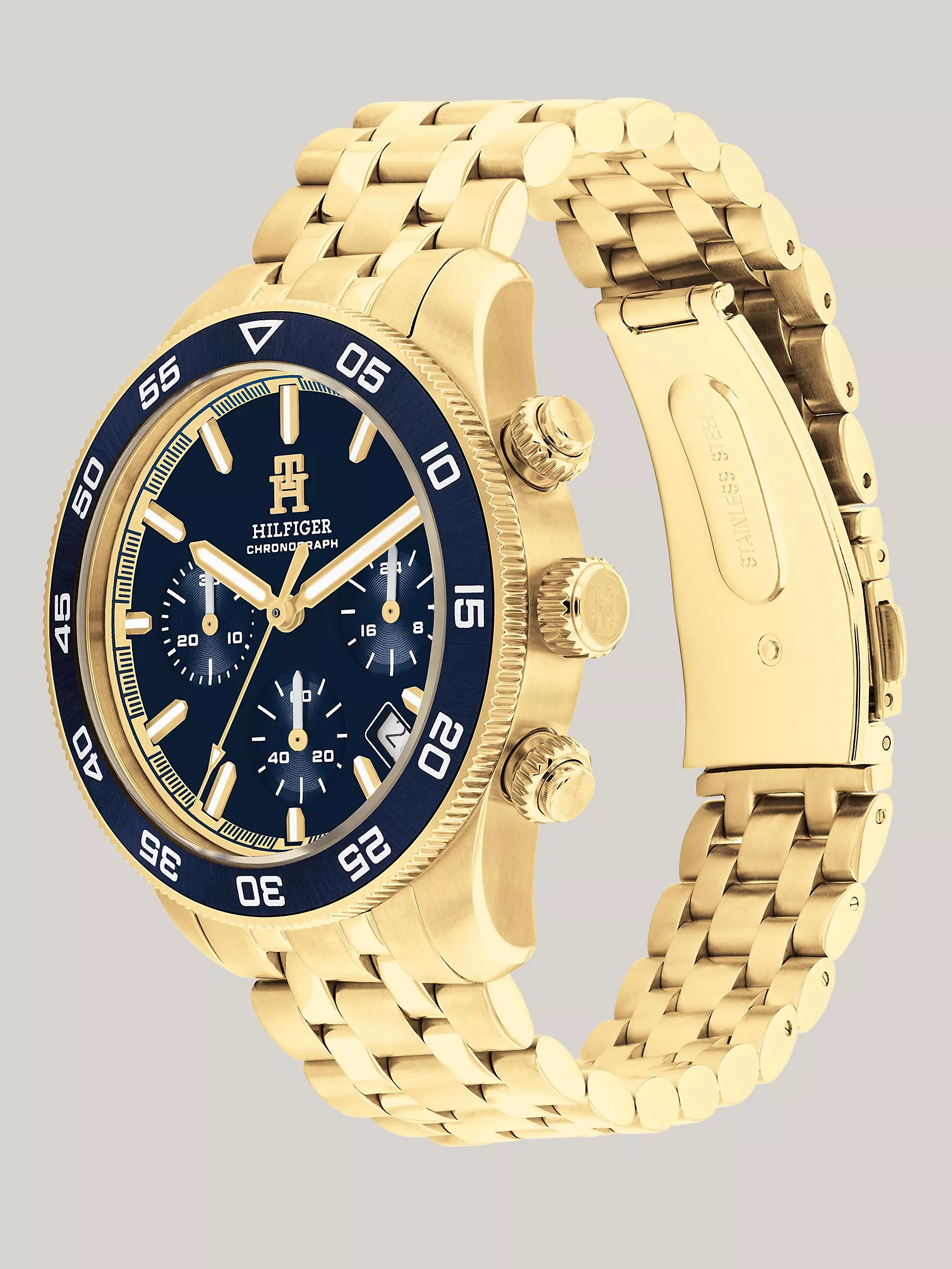 Мужские часы Tommy Hilfiger, Хронограф 41 мм TH85 с синим циферблатом
