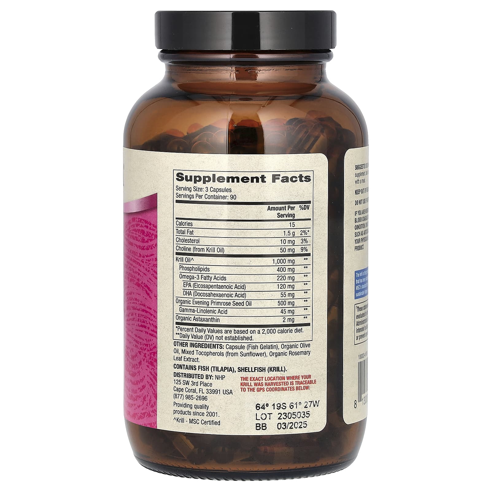 Dr. Mercola, Жир антарктического криля для женщин, 270 капсул