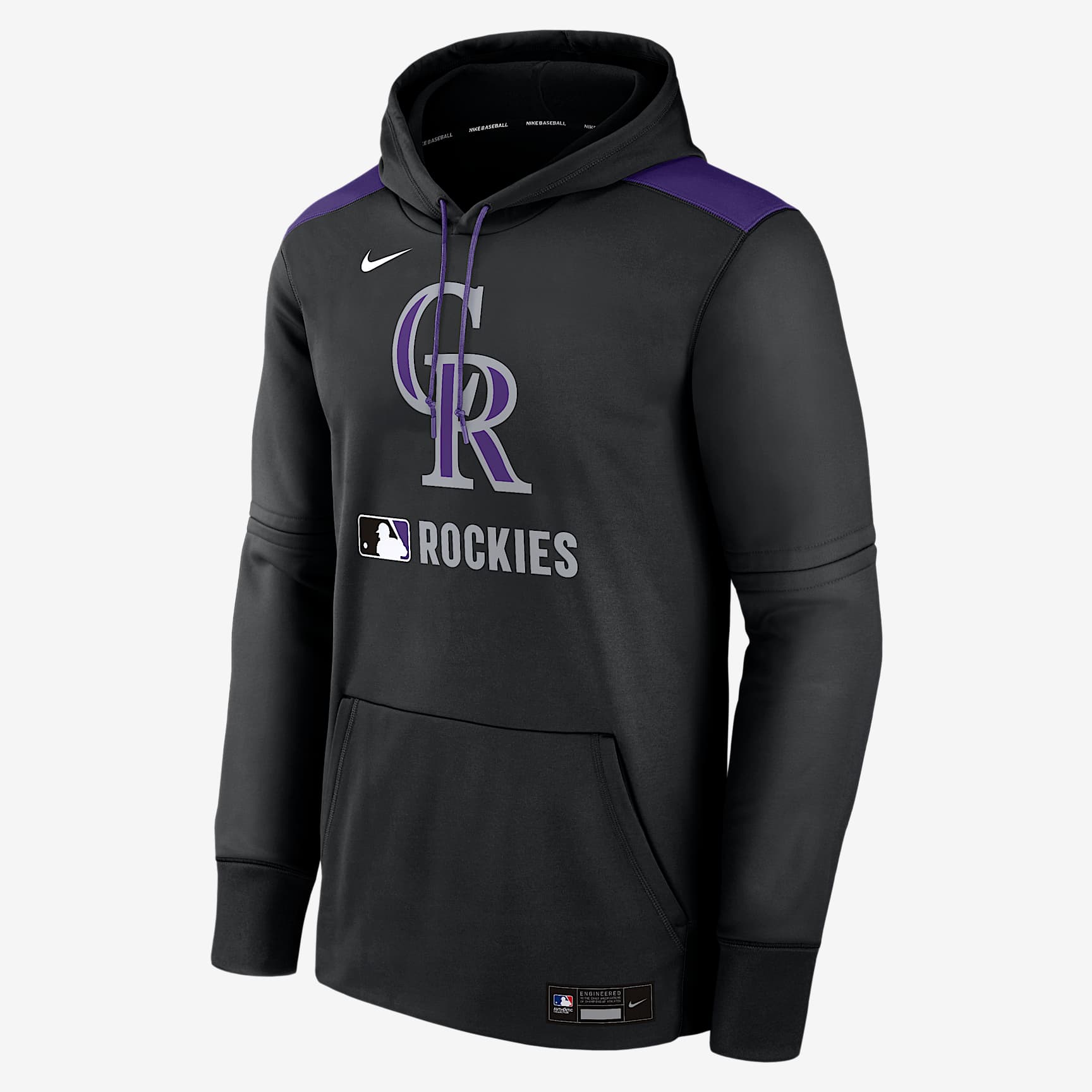 Colorado Rockies Authentic Collection Men's Nike Therma MLB Pullover Hoodie