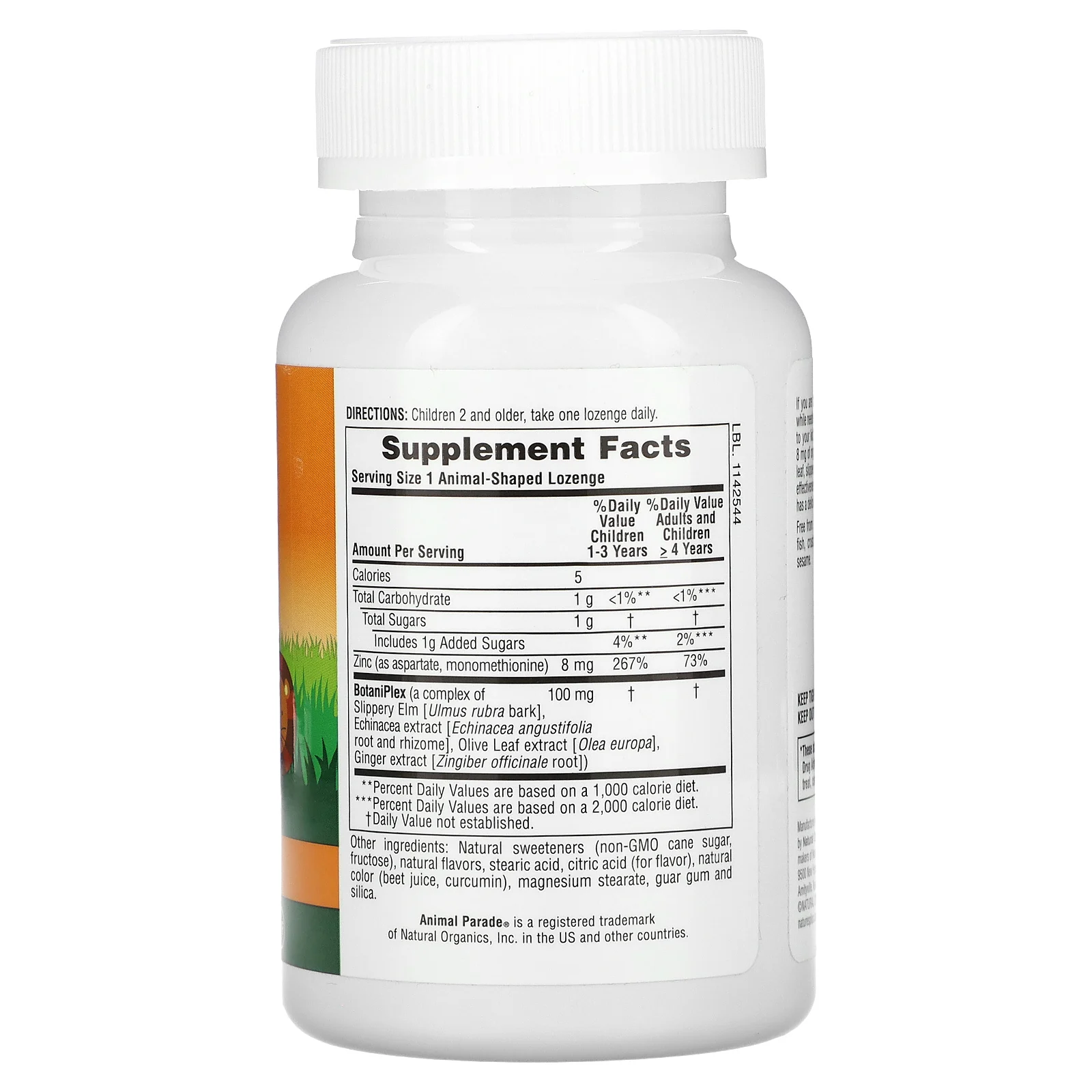 NaturesPlus, Source of Life, Animal Parade, Kid Zinc, пастилки с цинком для детей, натуральный вкус мандарина, 90 пастилок в форме животных