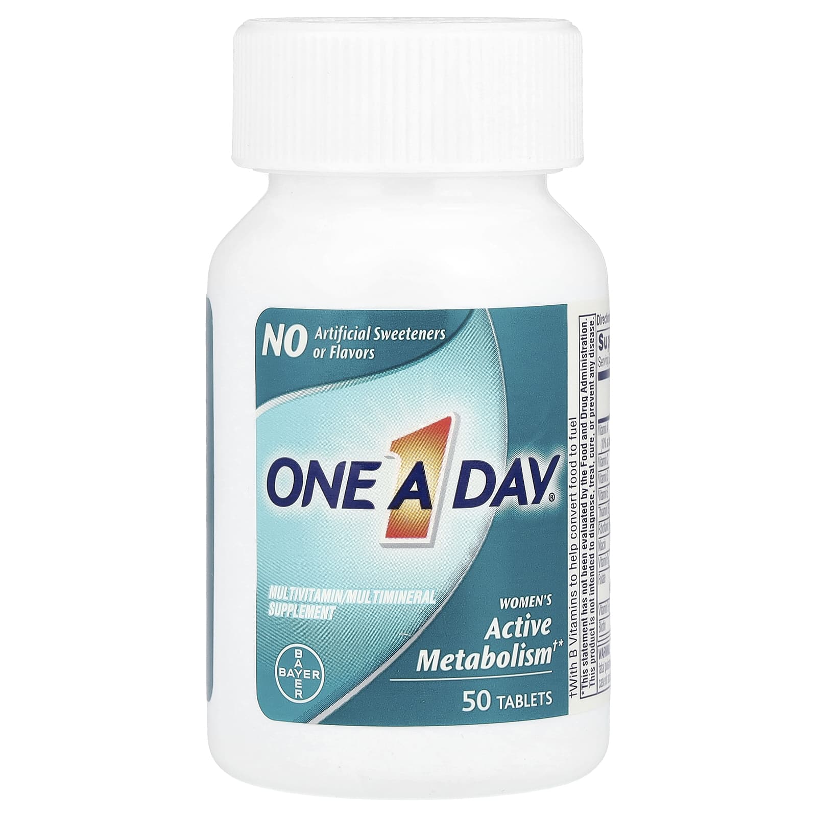 One-A-Day, Активный метаболизм для женщин, мультивитаминная / мультиминеральная добавка, 50 таблеток