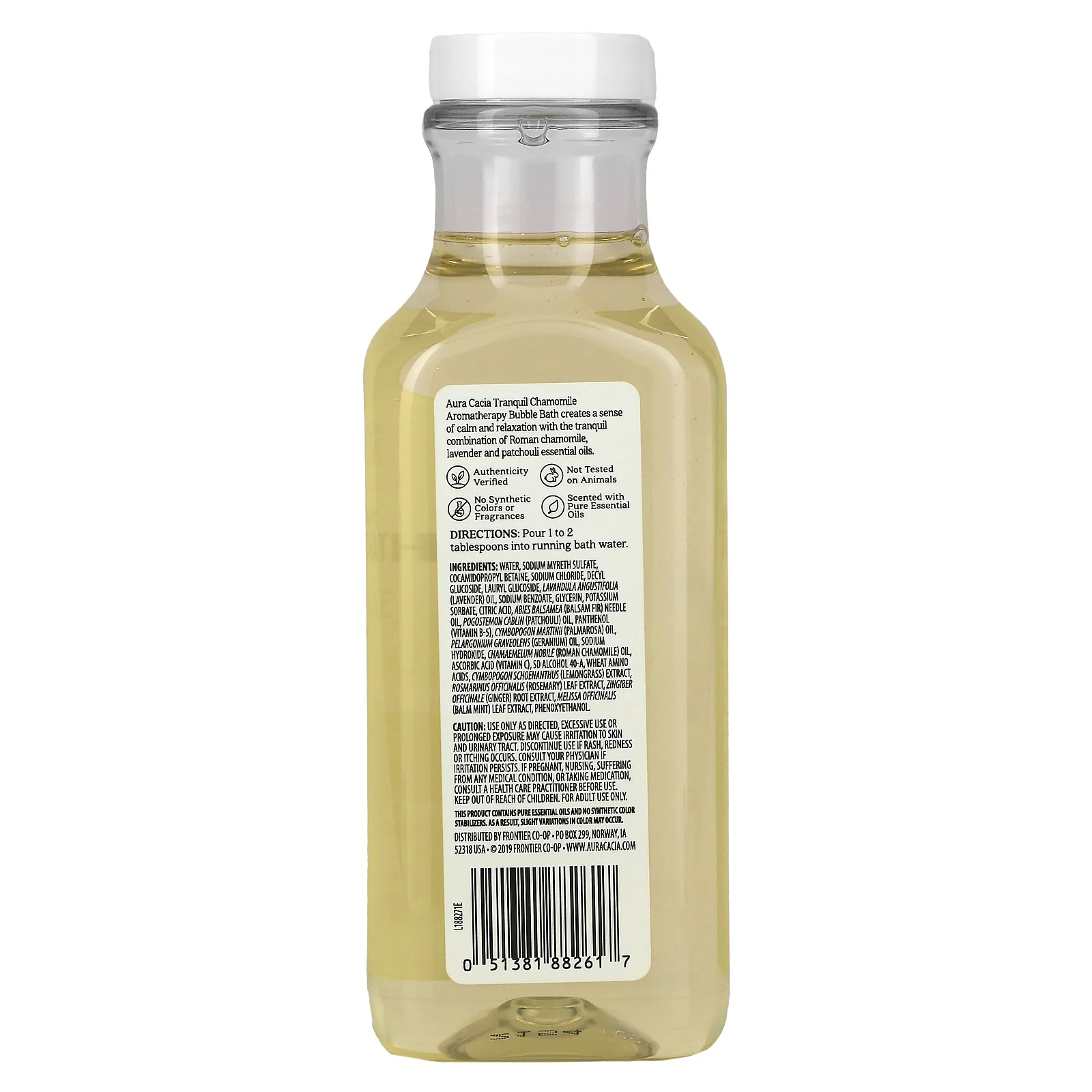 Aura Cacia, Ароматерапевтическая пена для ванны, успокаивающая ромашка, 13 жидких унций (384 мл)