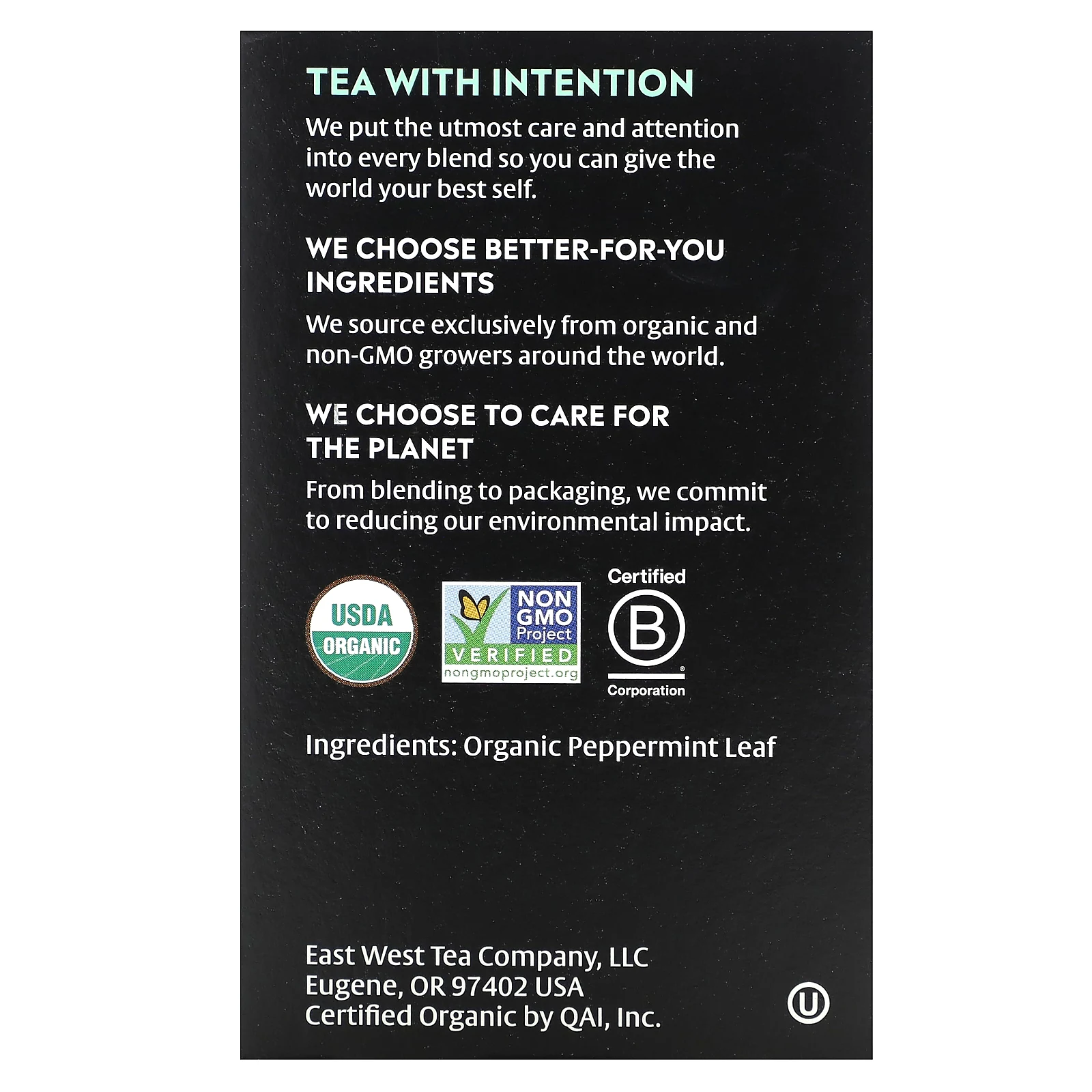 Choice Organic Teas, Herbal Tea, перечная мята, без кофеина, 16 чайных пакетиков, 17 г (0,60 унции)