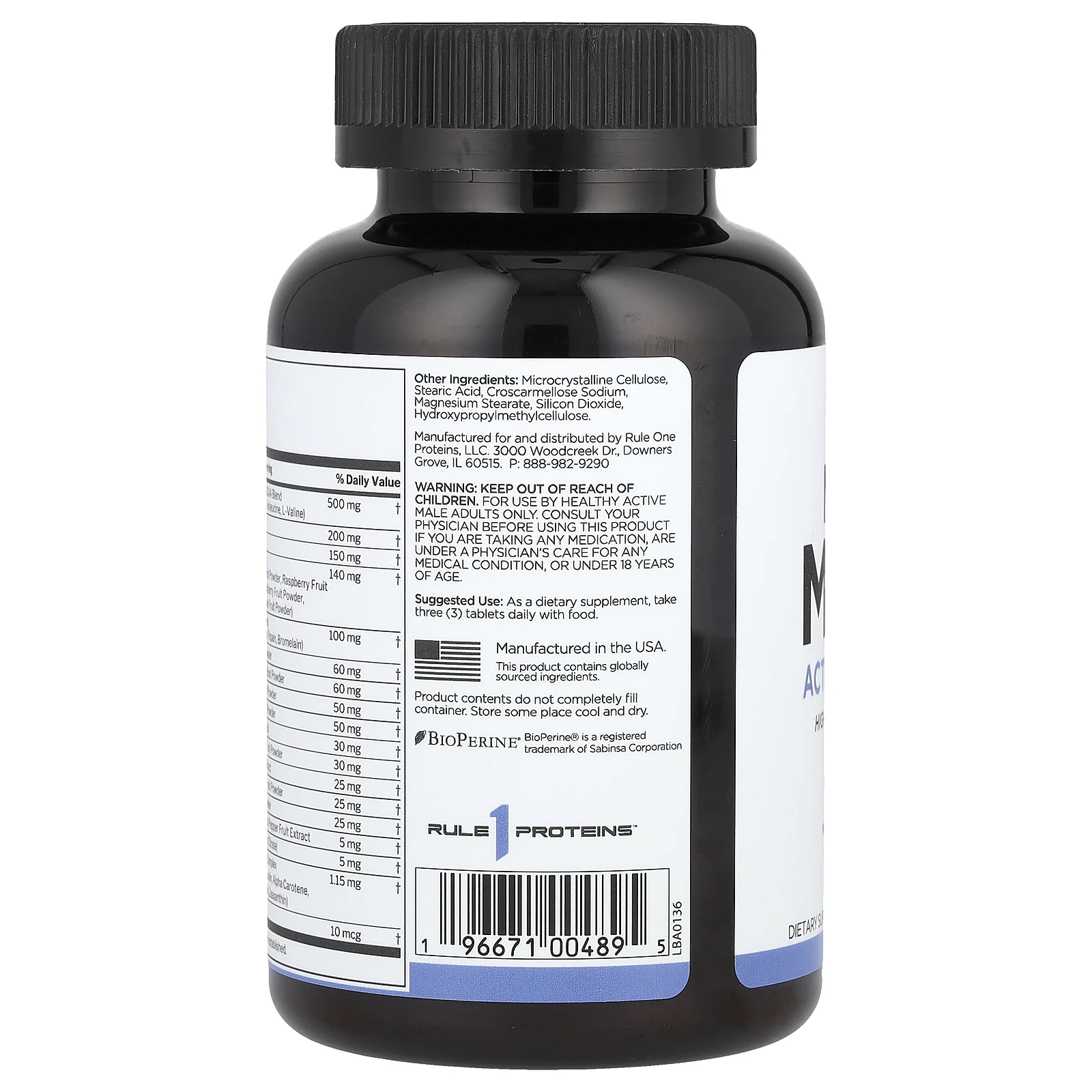 Rule One Proteins, Men's Multi ™, для активного образа жизни, 90 таблеток