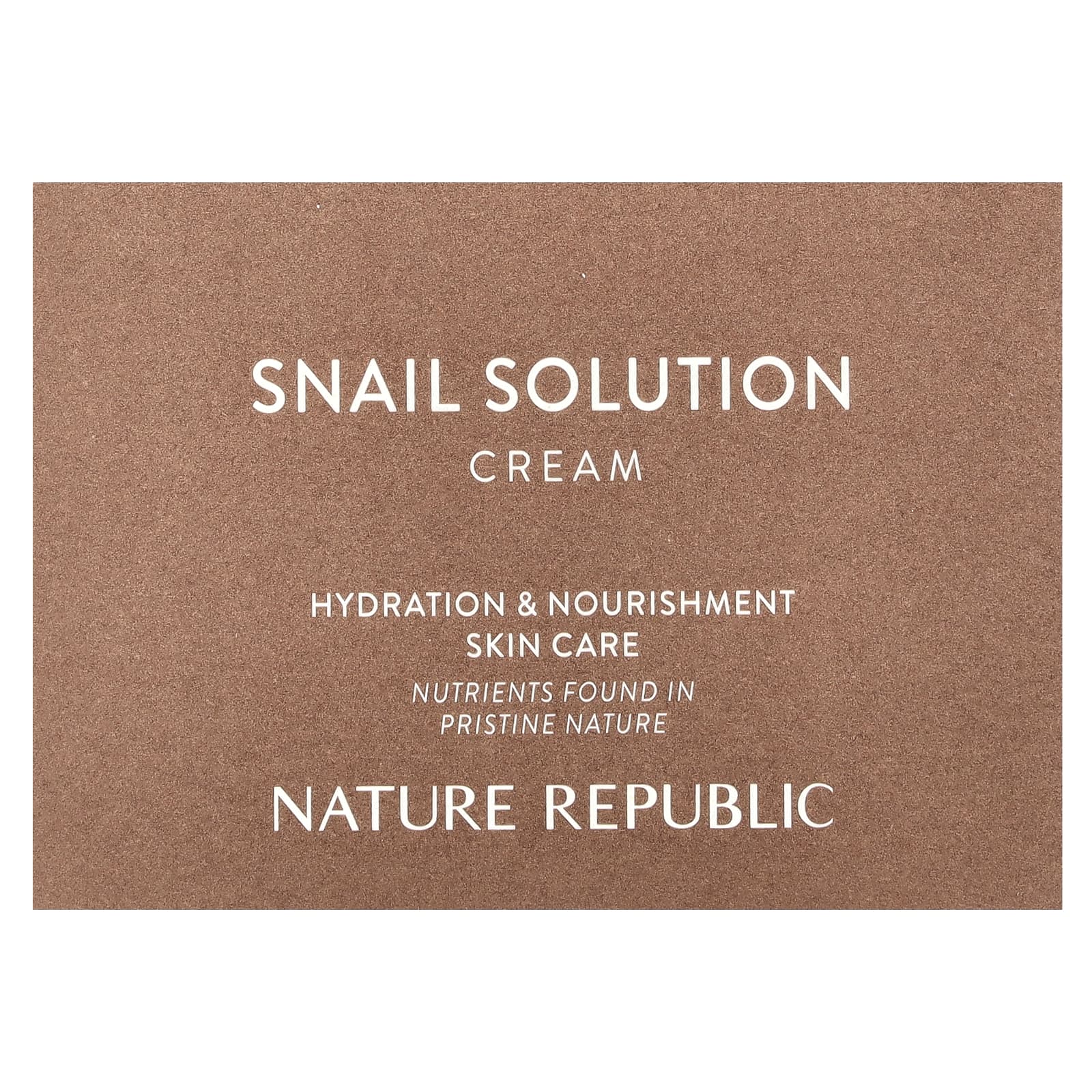 Nature Republic, Snail Solution, крем с экстрактом улитки, 52 мл (1,75 жидк. унции)