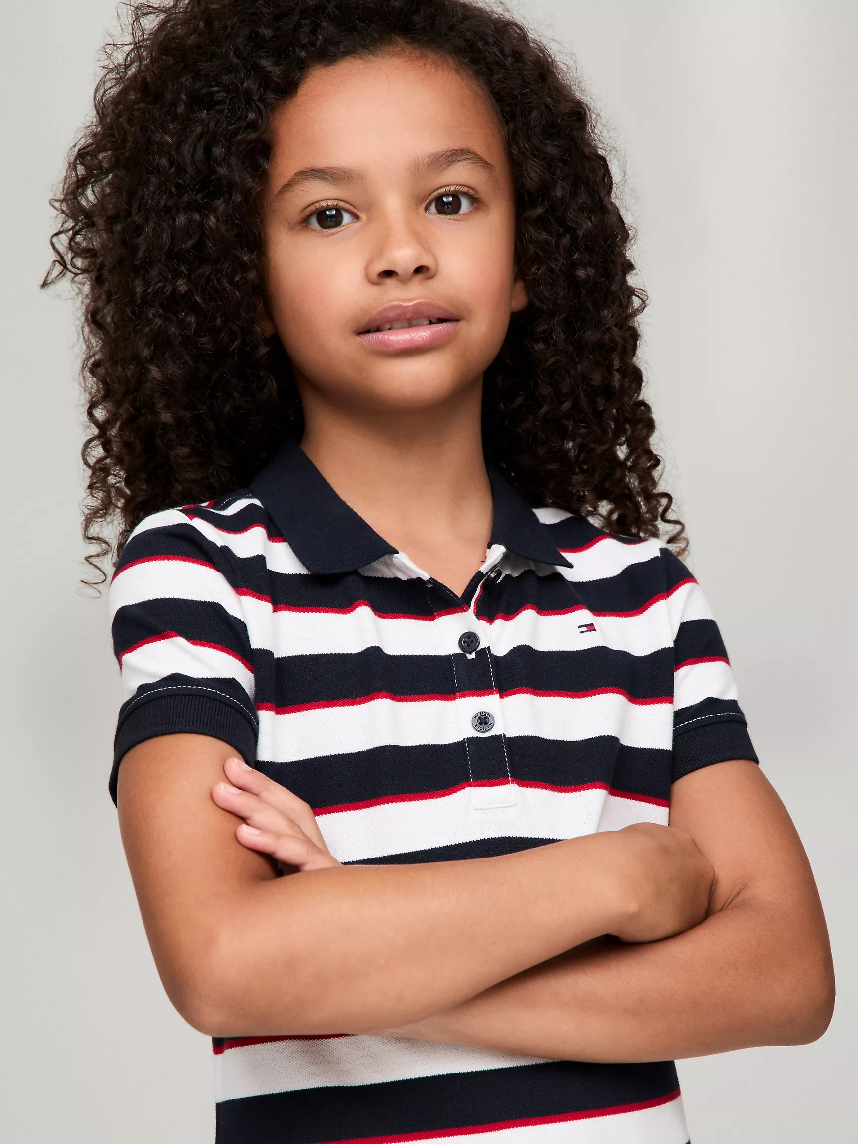 Платье для девочек Tommy Hilfiger, Детское полосатое поло-платье