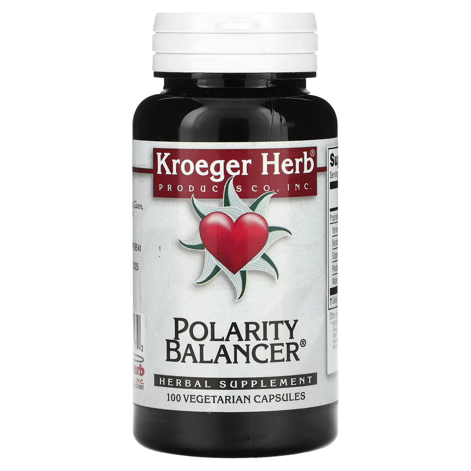 Kroeger Herb Co, Polarity Balancer, 100 вегетарианских капсул