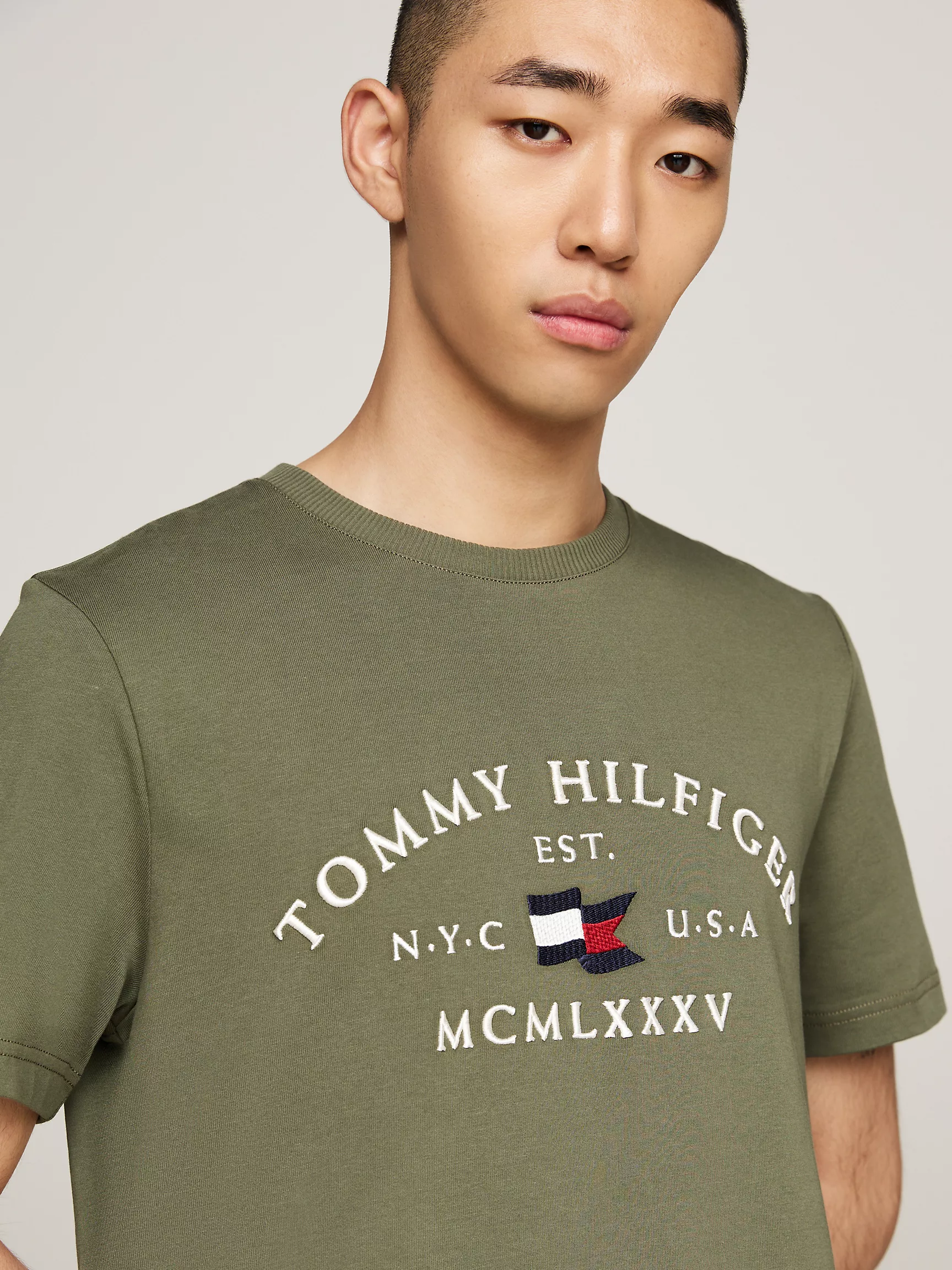 Мужская футболка Tommy Hilfiger, Футболка с вышитым логотипом Tommy Arch