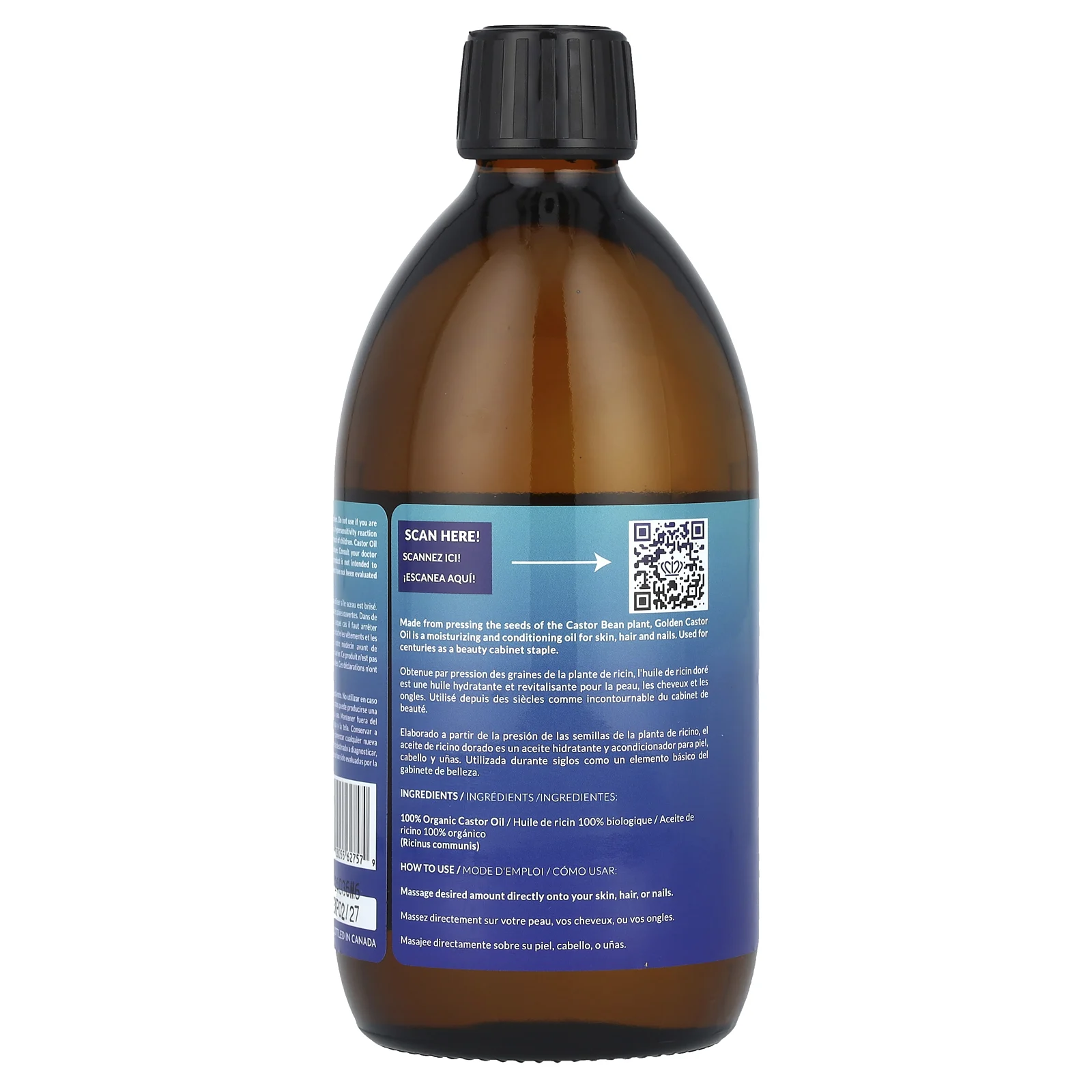 Queen of the Thrones, органическое золотистое касторовое масло, 500 мл (16,9 жидк. унции)