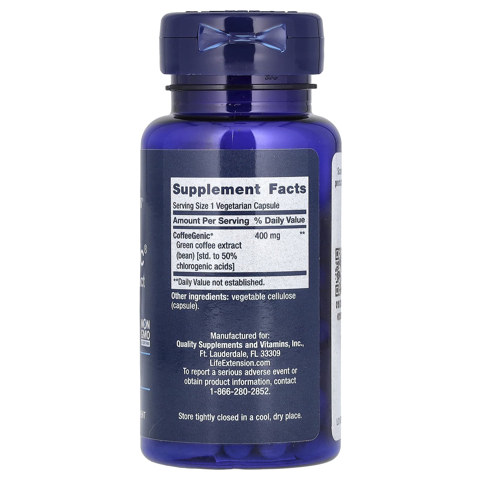 Life Extension, CoffeeGenic, экстракт зеленого кофе 90 овощных капсул
